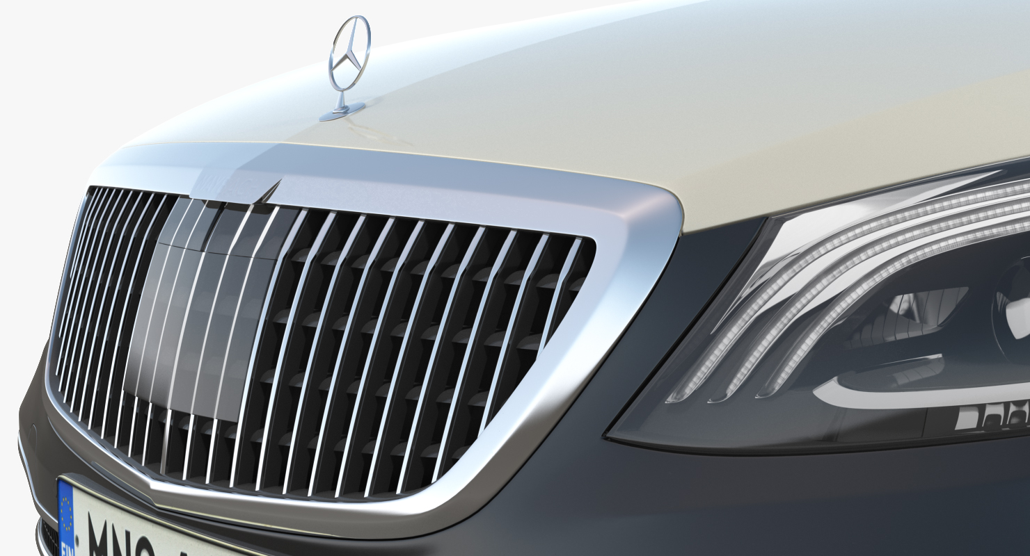 3D Mercedes Benz S-Class Maybach Rigged