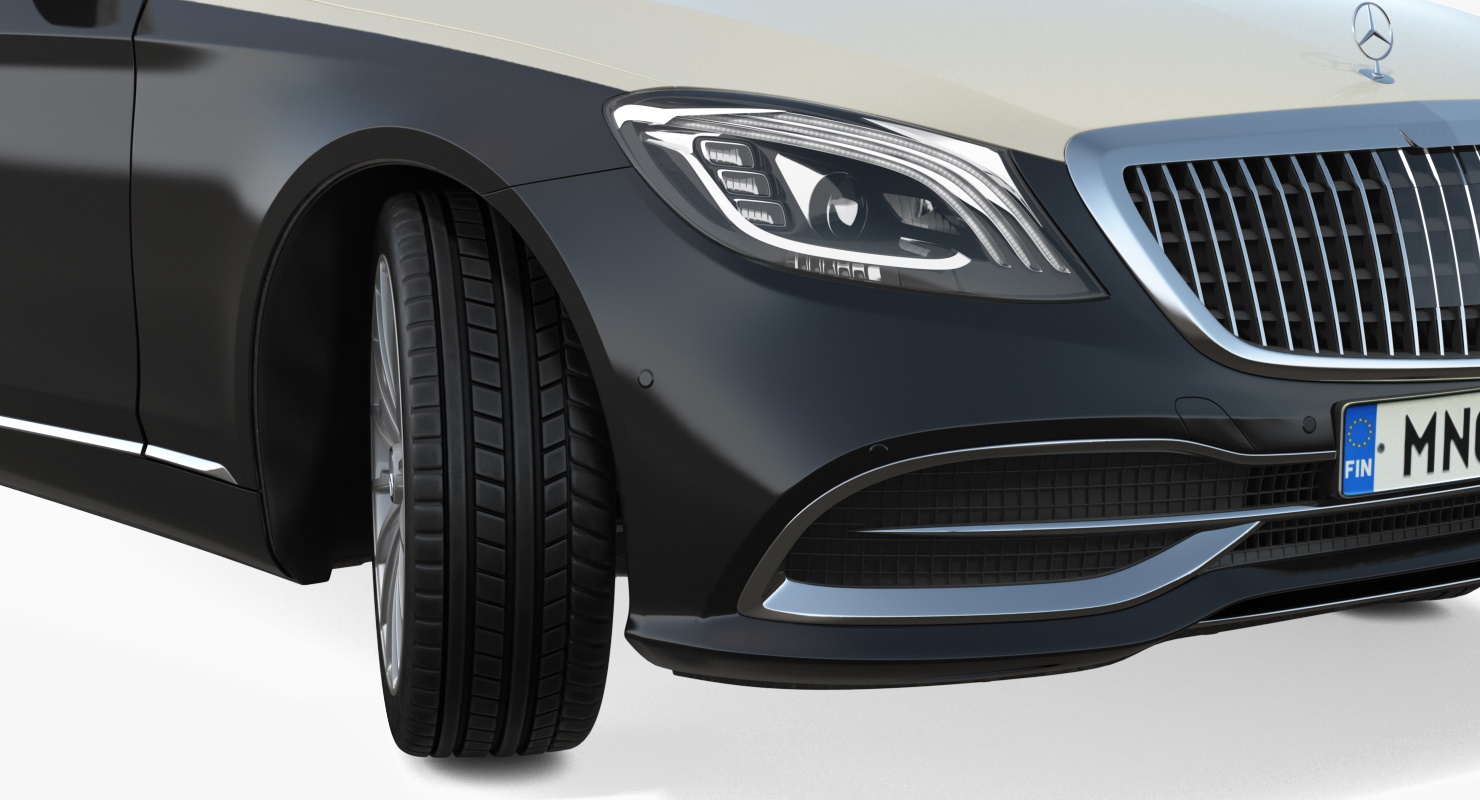 3D Mercedes Benz S-Class Maybach Rigged