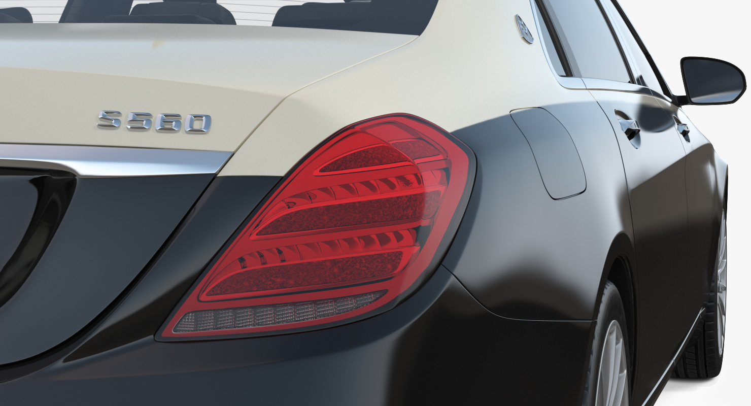 3D Mercedes Benz S-Class Maybach Rigged