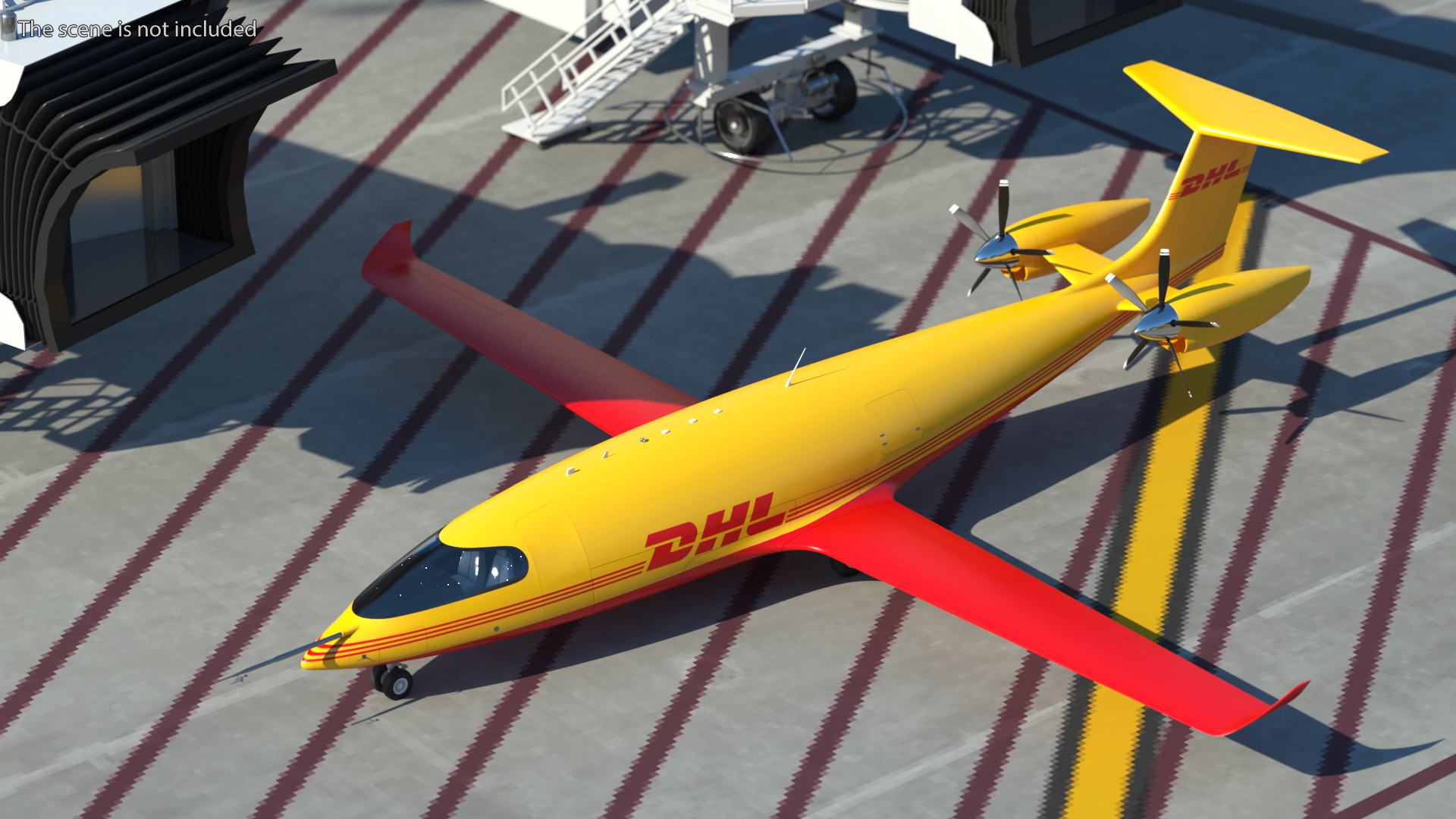 3D Eviation Alice Electric Aircraft DHL Rigged model