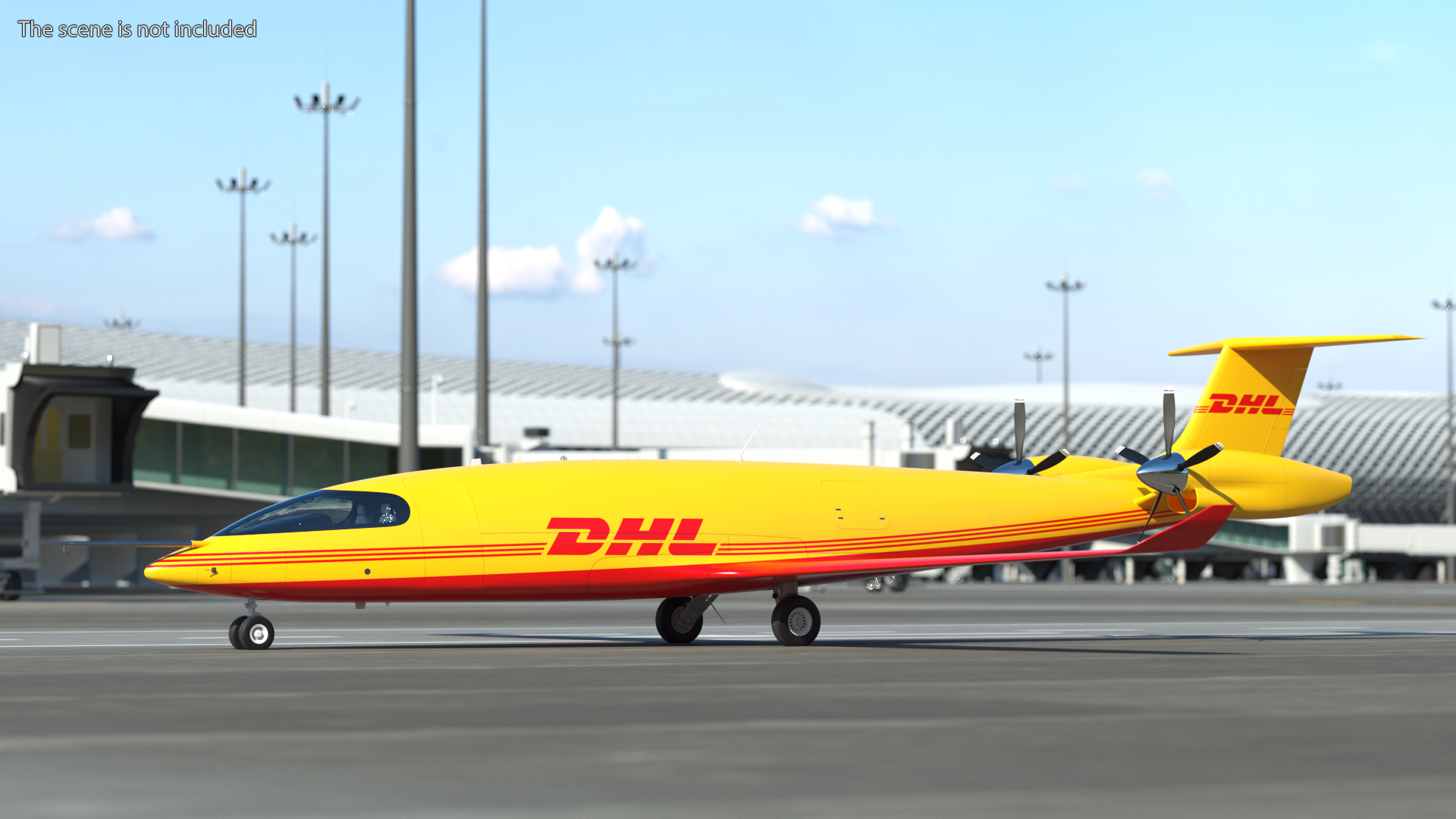 3D Eviation Alice Electric Aircraft DHL Rigged model