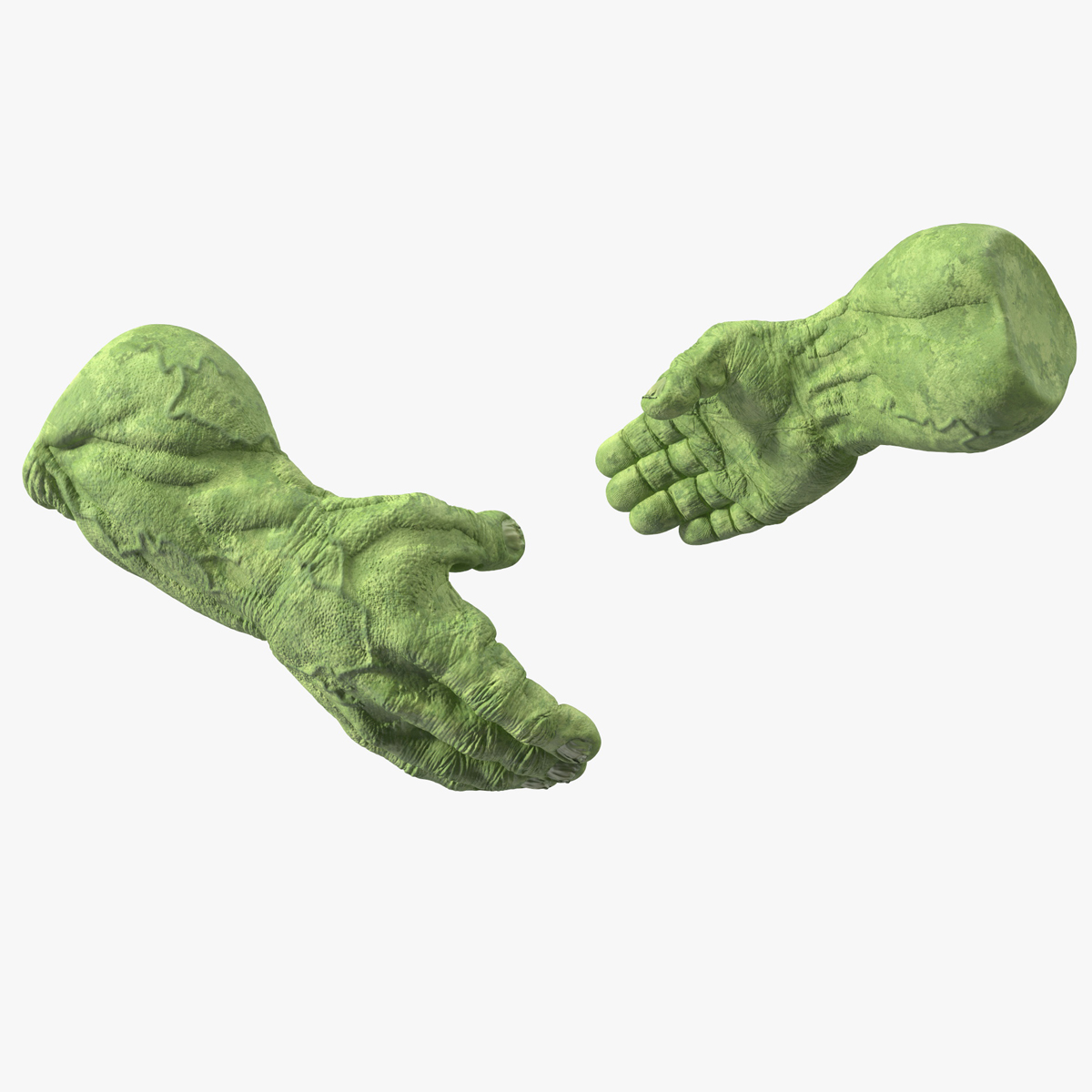 3D Handshake Hulk Hands Rigged for Cinema 4D