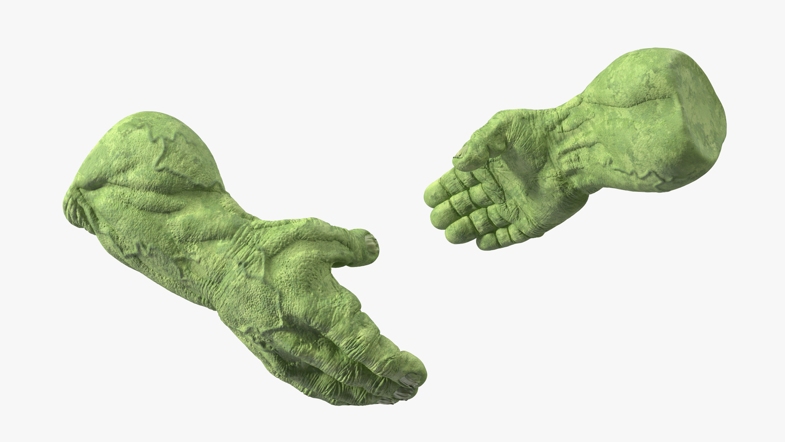 3D Handshake Hulk Hands Rigged for Cinema 4D