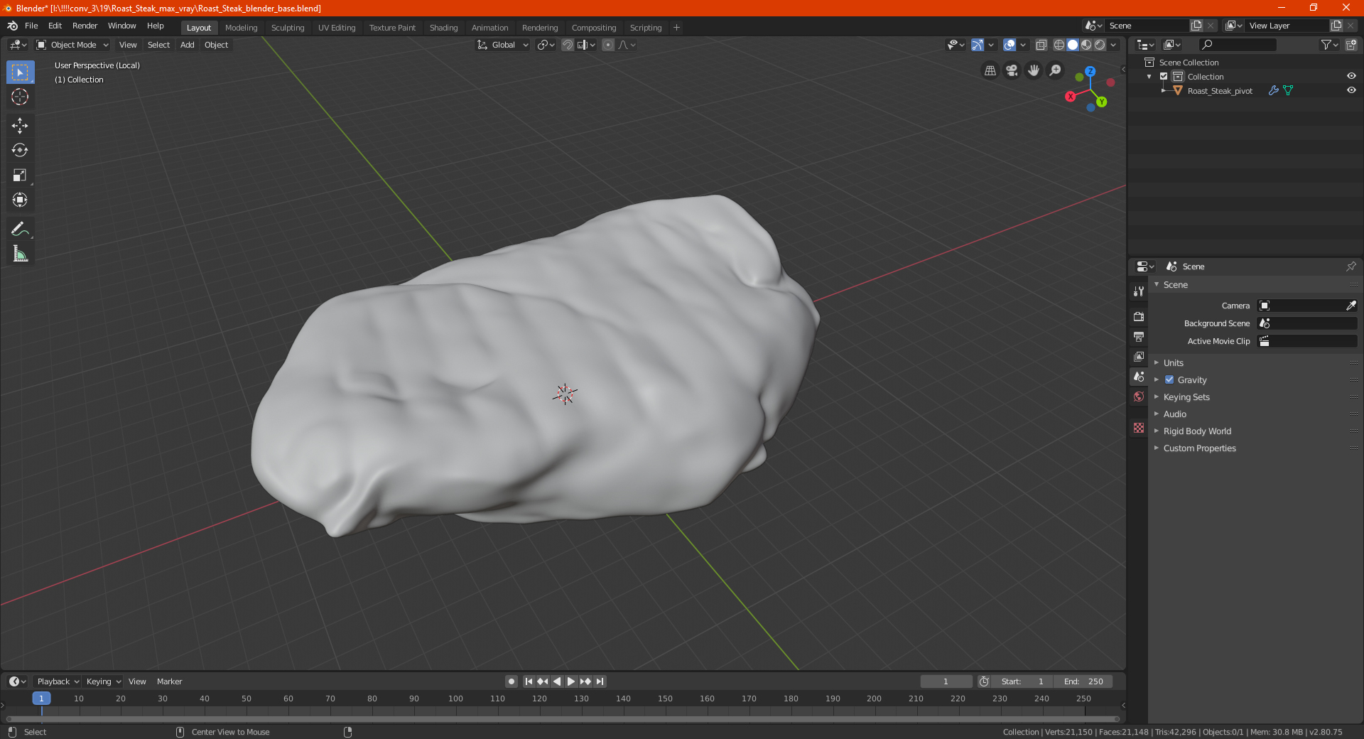 3D Roast Steak