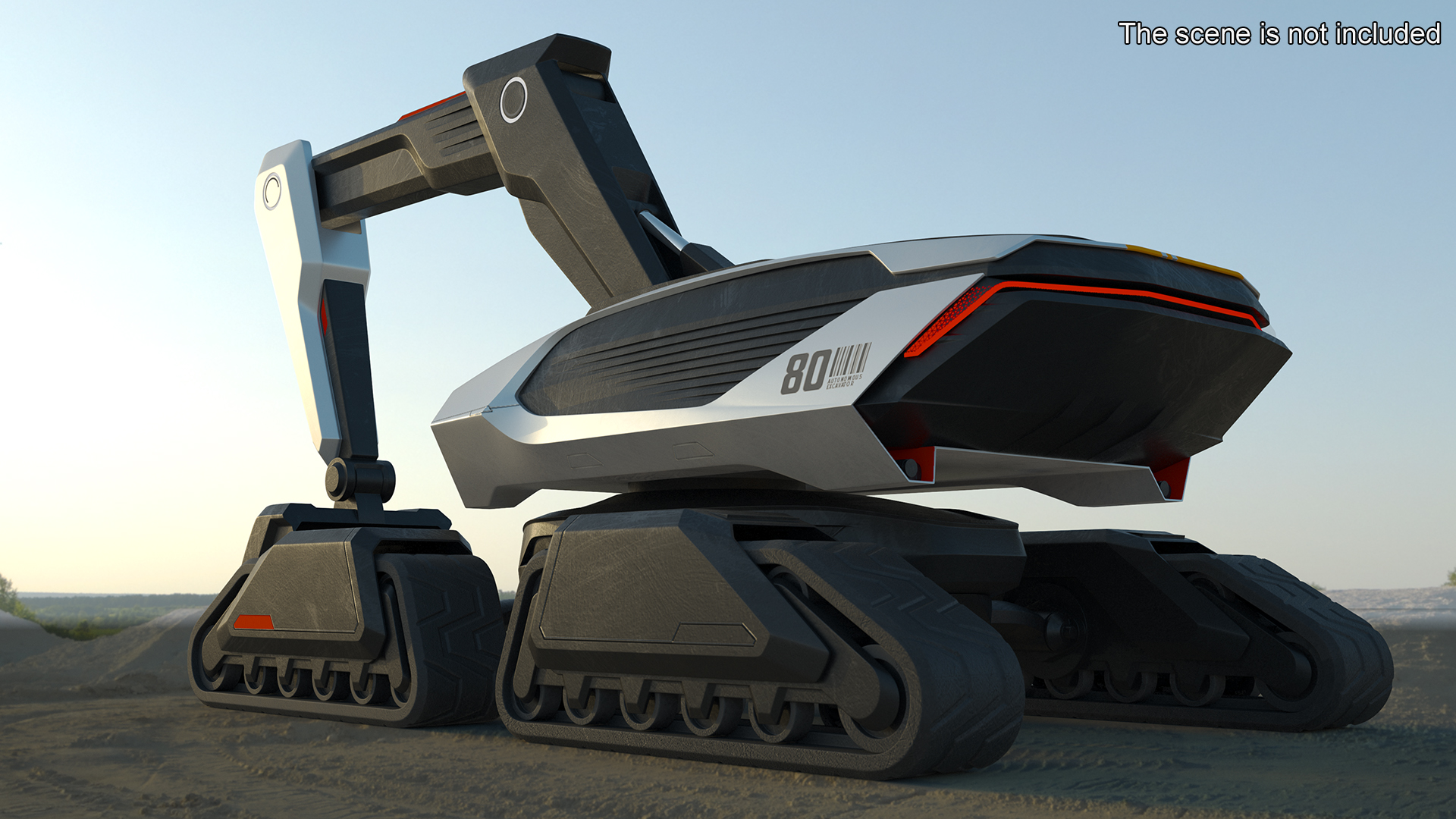 Futuristic Excavator Machine New 3D