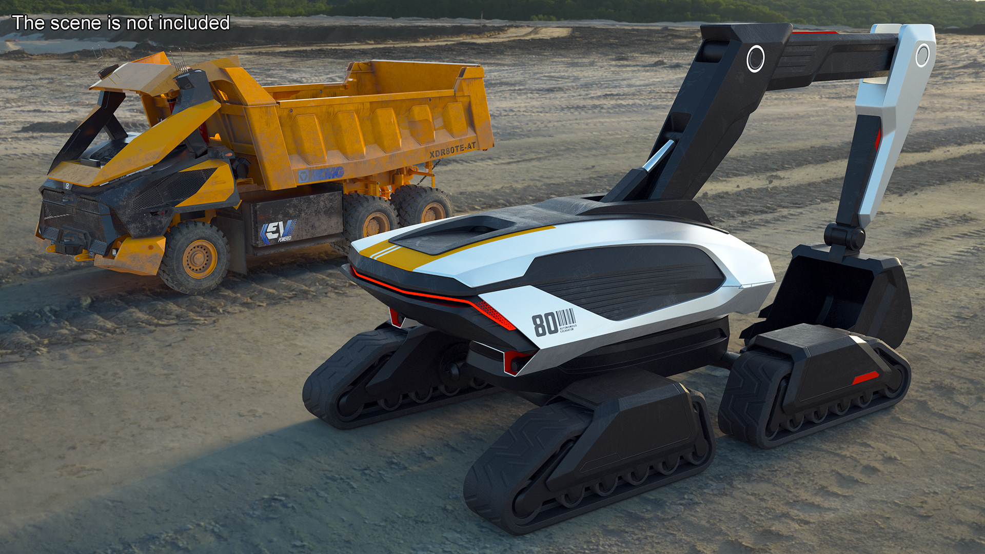 Futuristic Excavator Machine New 3D