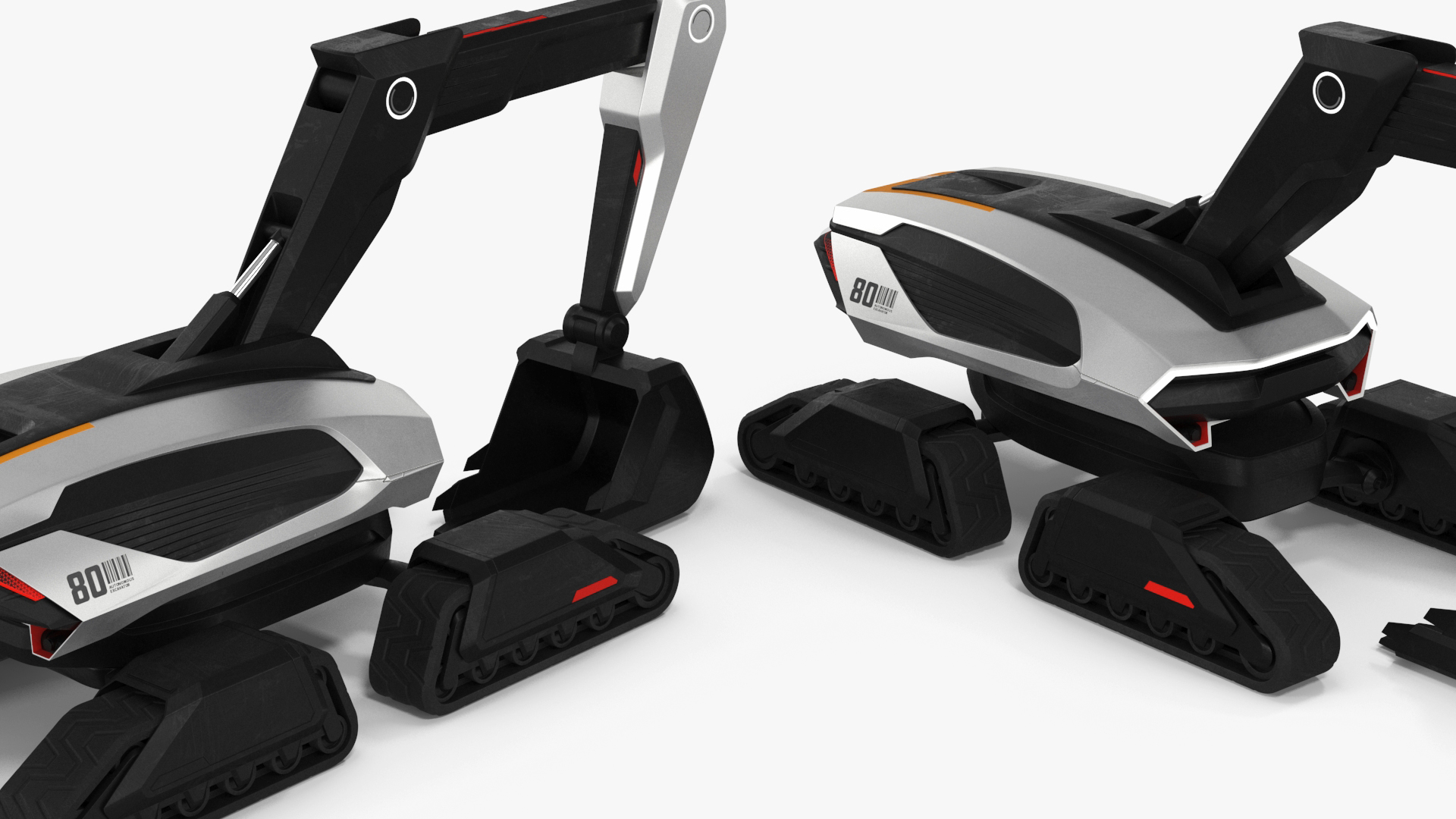 Futuristic Excavator Machine New 3D
