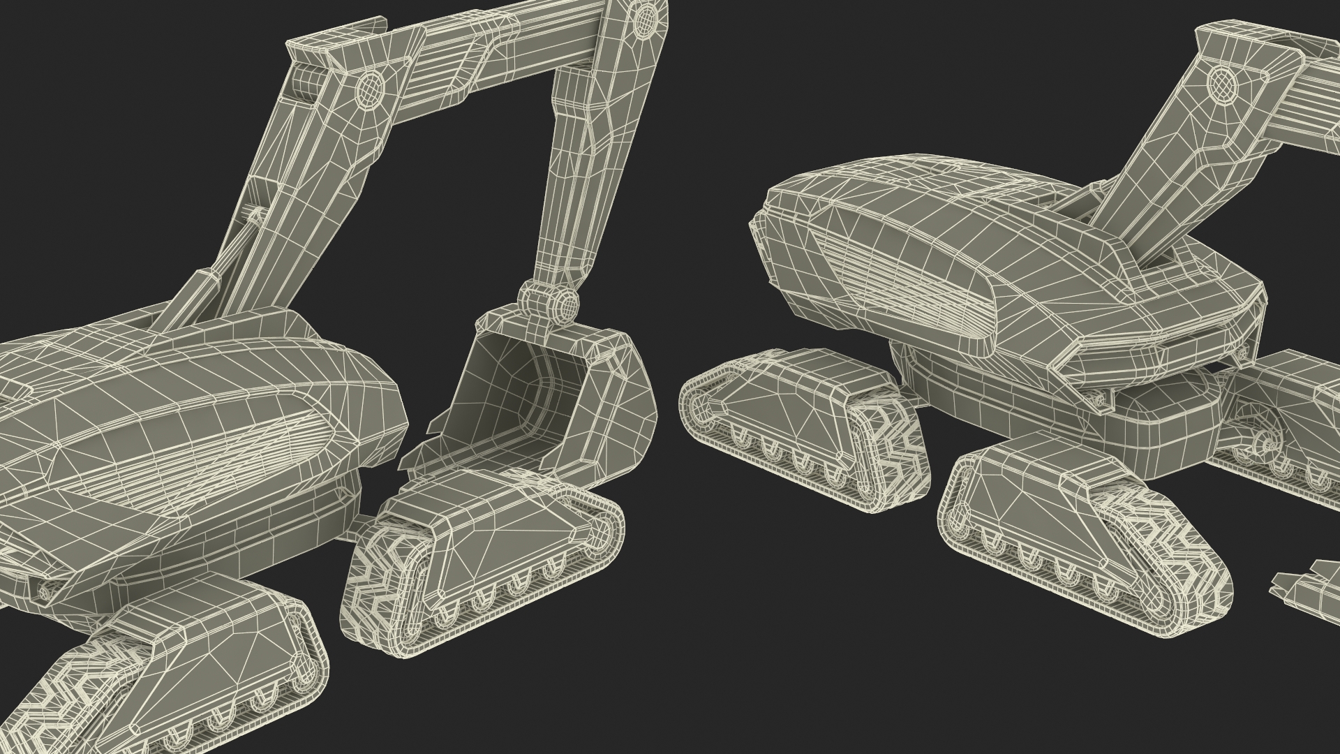 Futuristic Excavator Machine New 3D