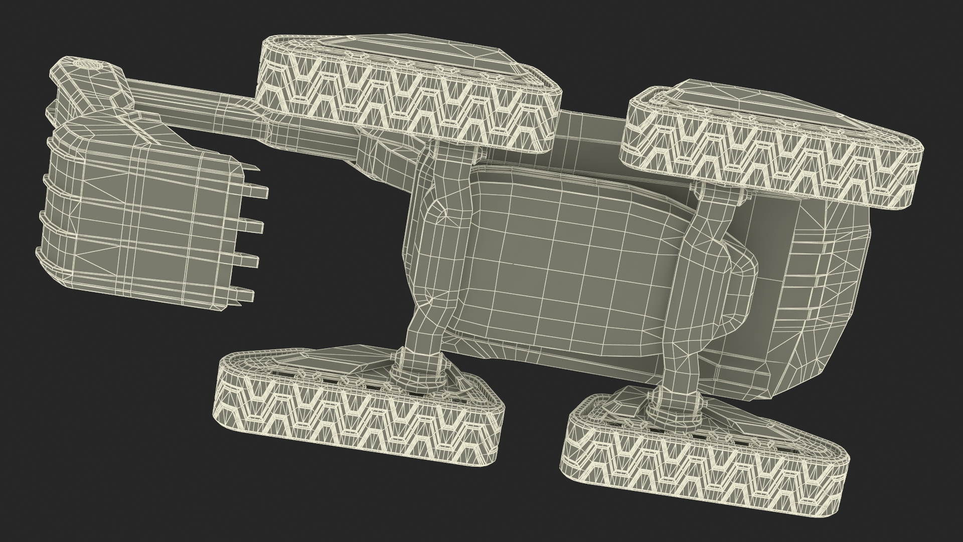 Futuristic Excavator Machine New 3D