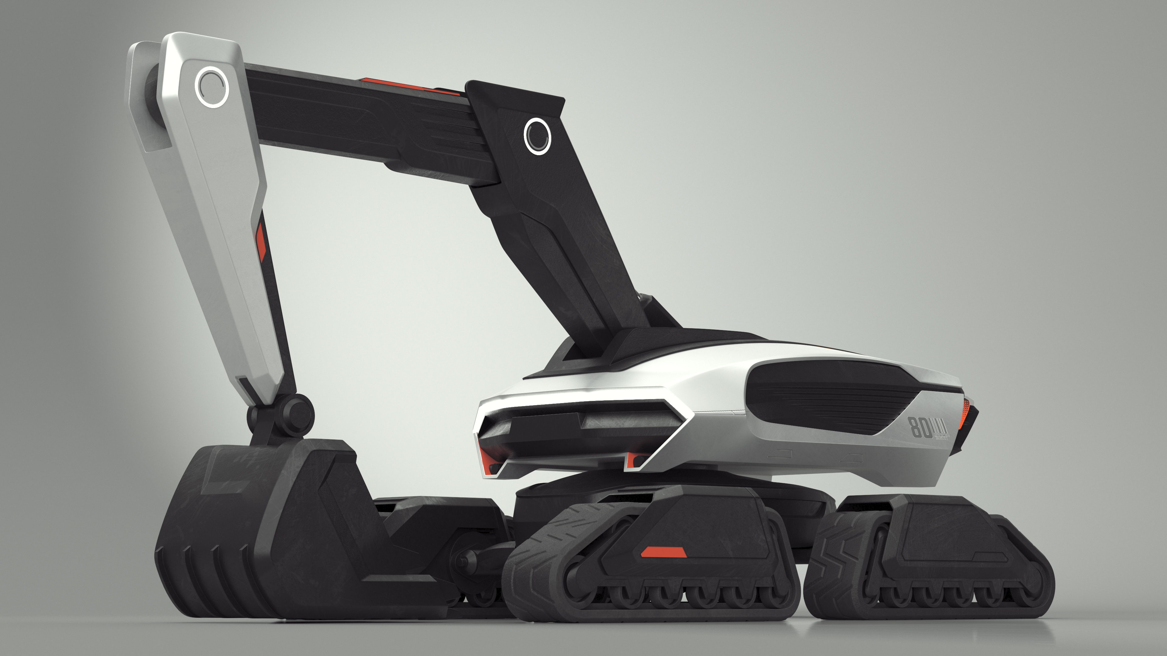 Futuristic Excavator Machine New 3D