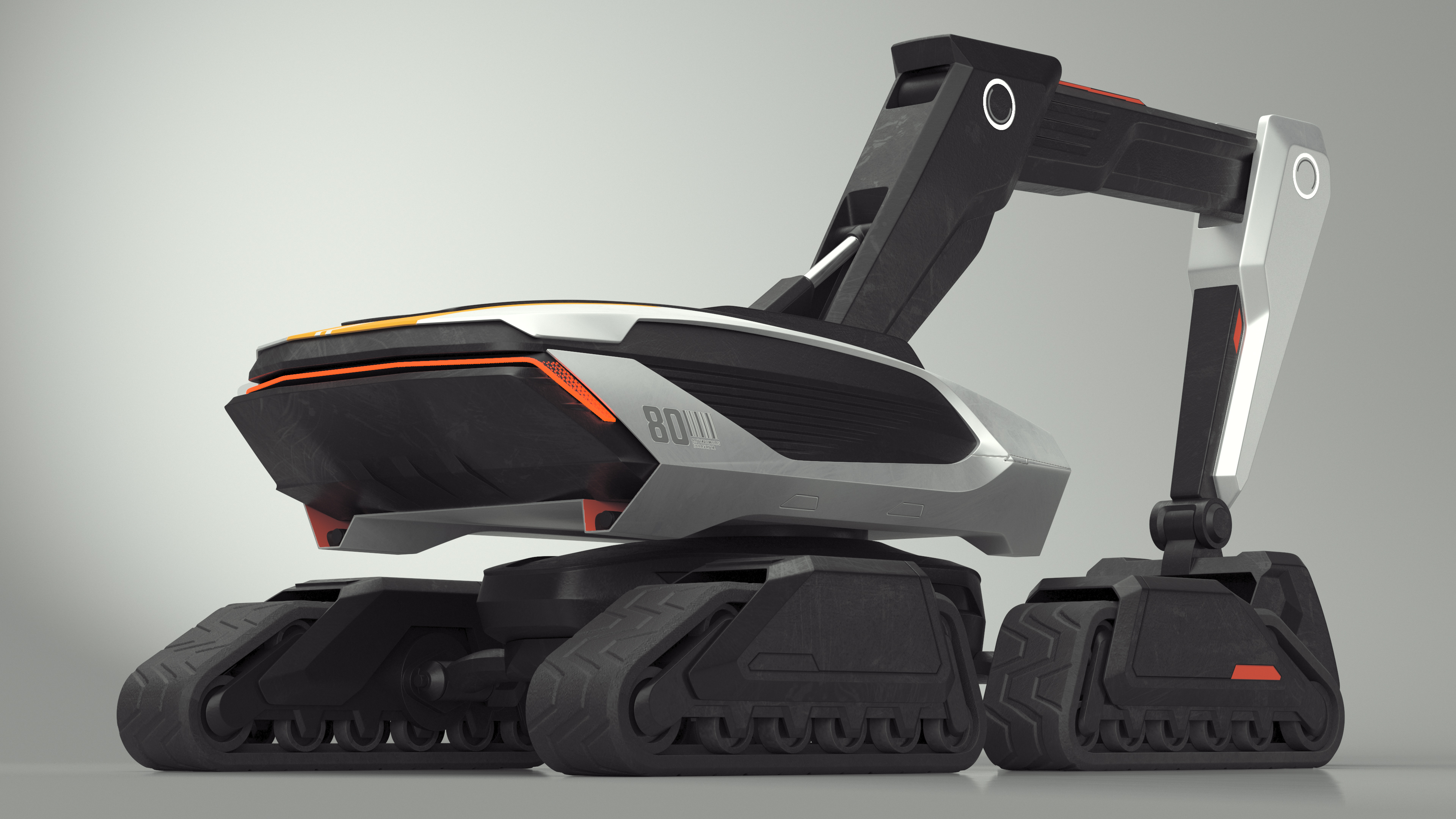 Futuristic Excavator Machine New 3D