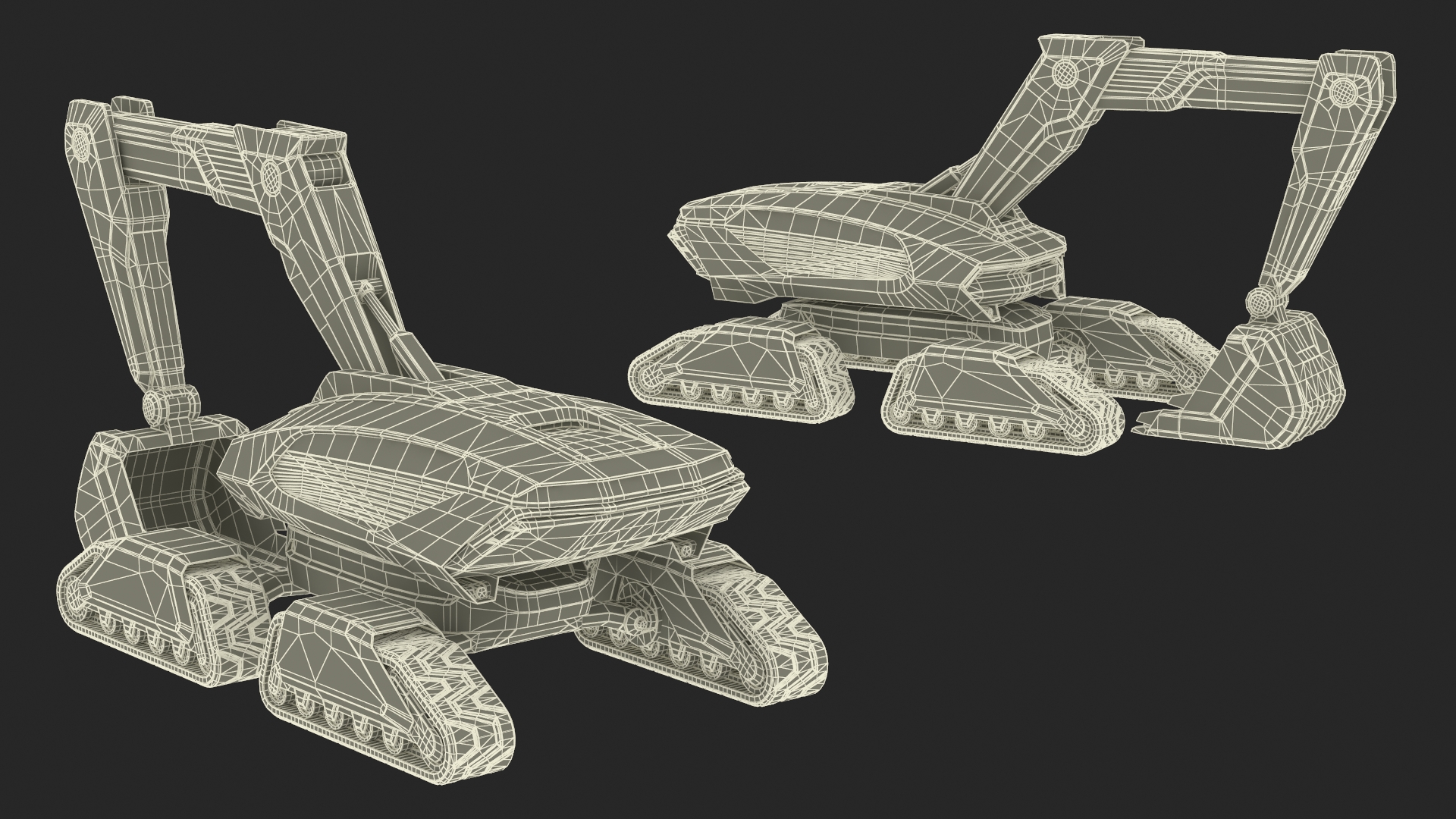 Futuristic Excavator Machine New 3D