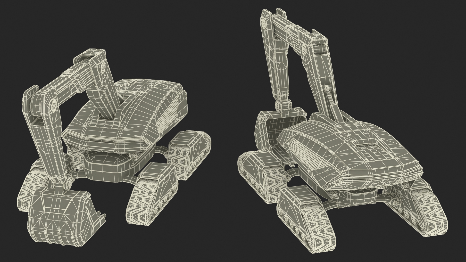 Futuristic Excavator Machine New 3D
