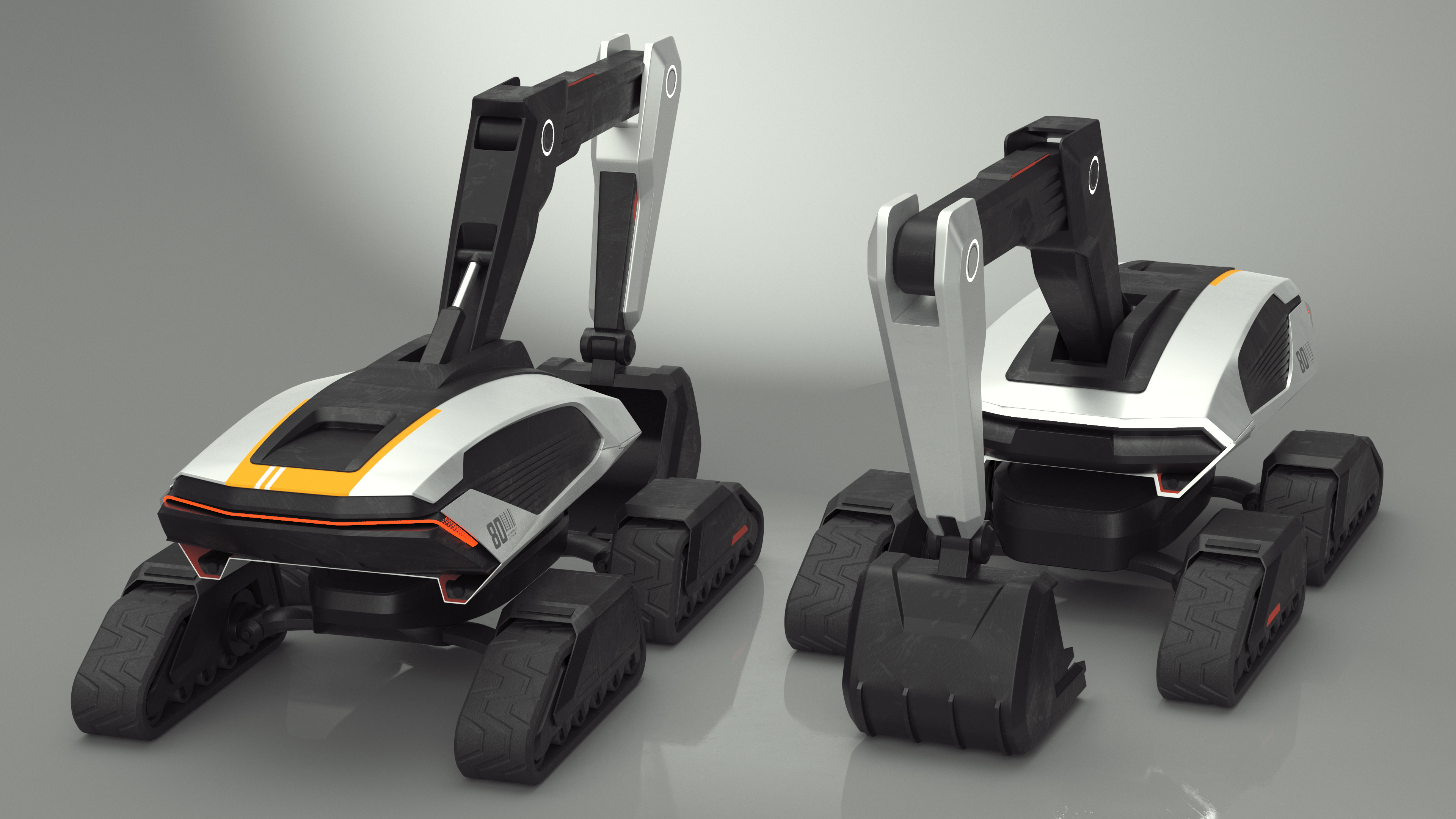 Futuristic Excavator Machine New 3D