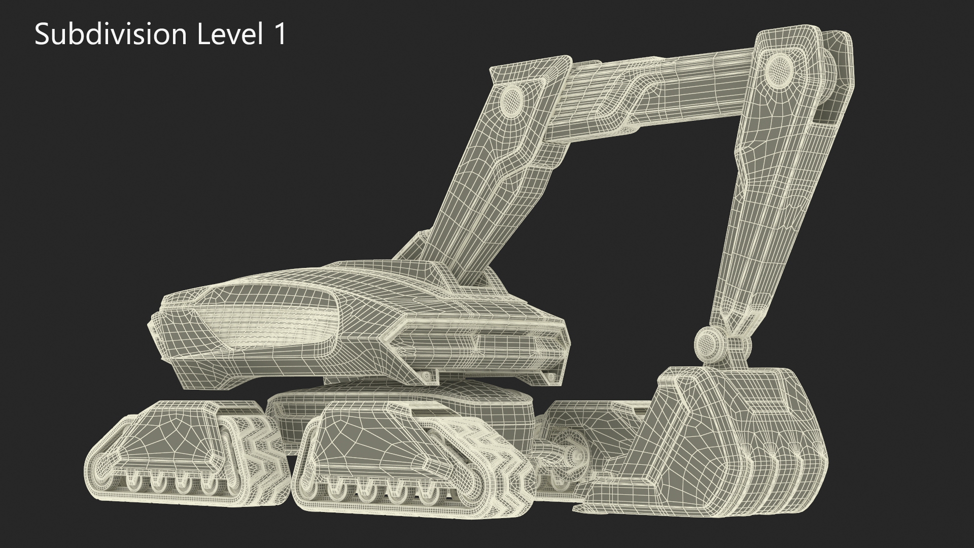 Futuristic Excavator Machine New 3D