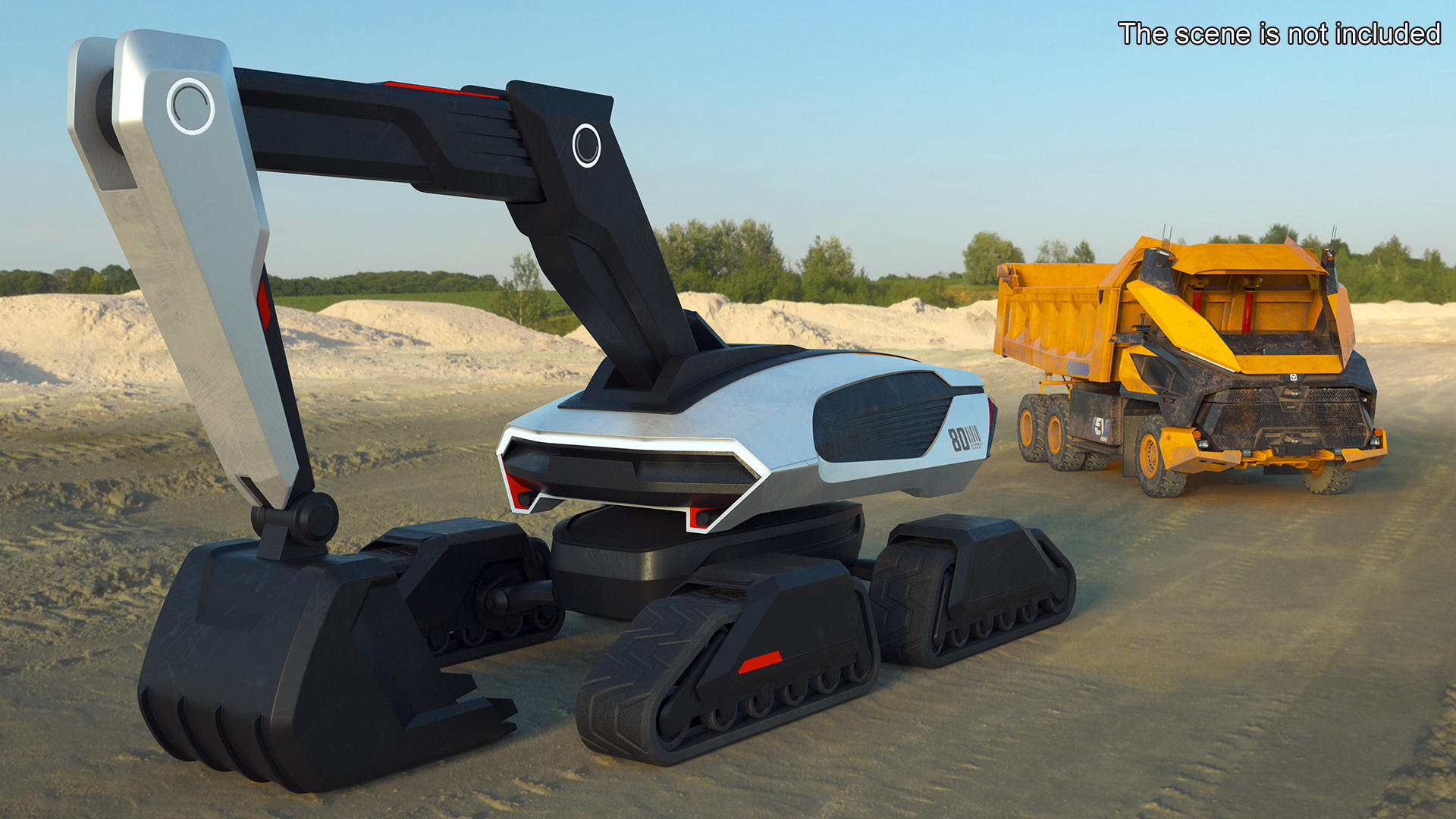 Futuristic Excavator Machine New 3D