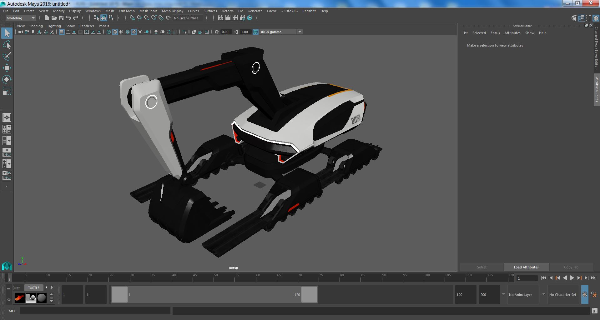 Futuristic Excavator Machine New 3D