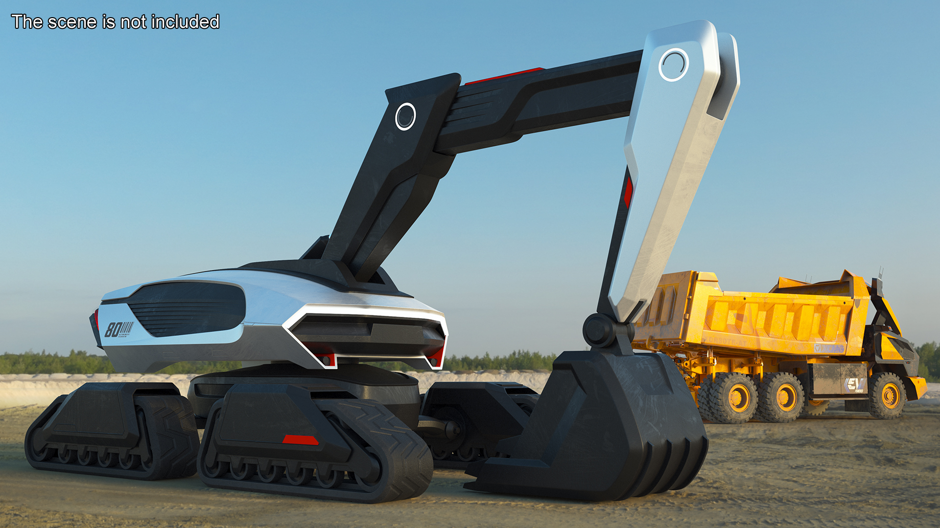 Futuristic Excavator Machine New 3D