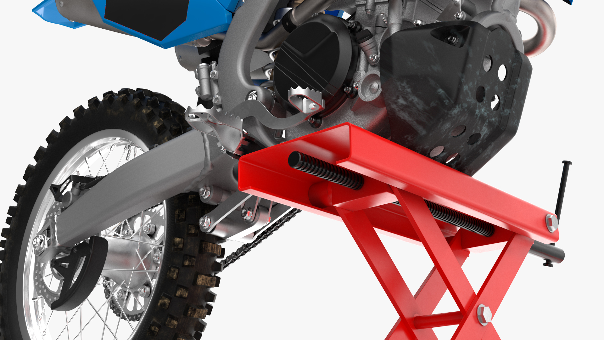 Portable Lift Adapter Kit with Motocross Bike Rigged 3D