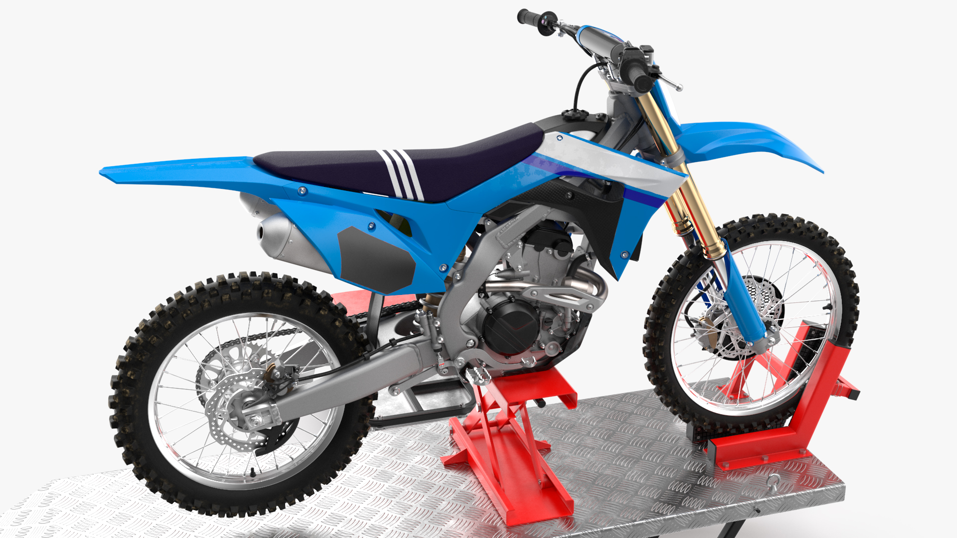 Portable Lift Adapter Kit with Motocross Bike Rigged 3D