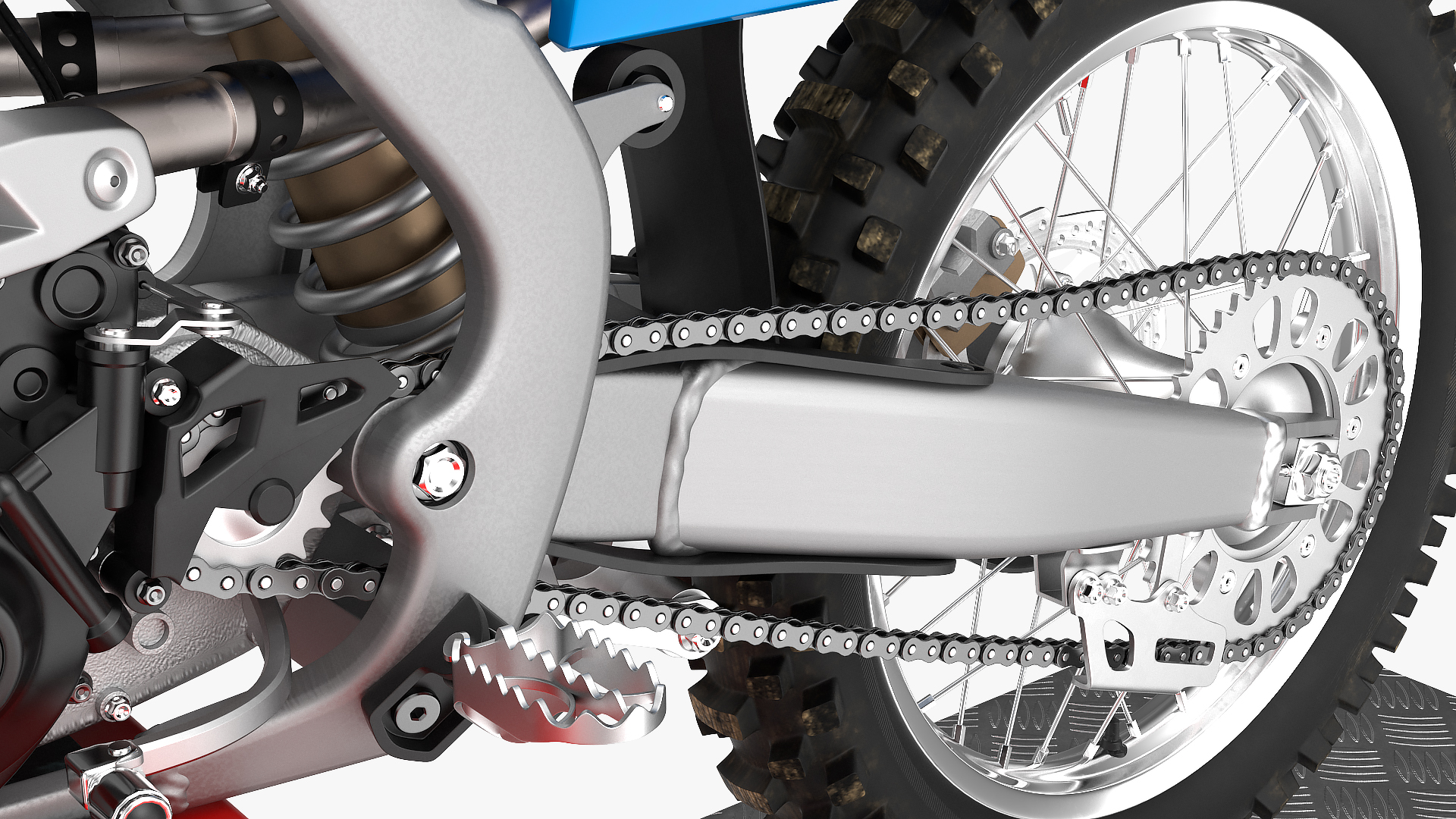 Portable Lift Adapter Kit with Motocross Bike Rigged 3D