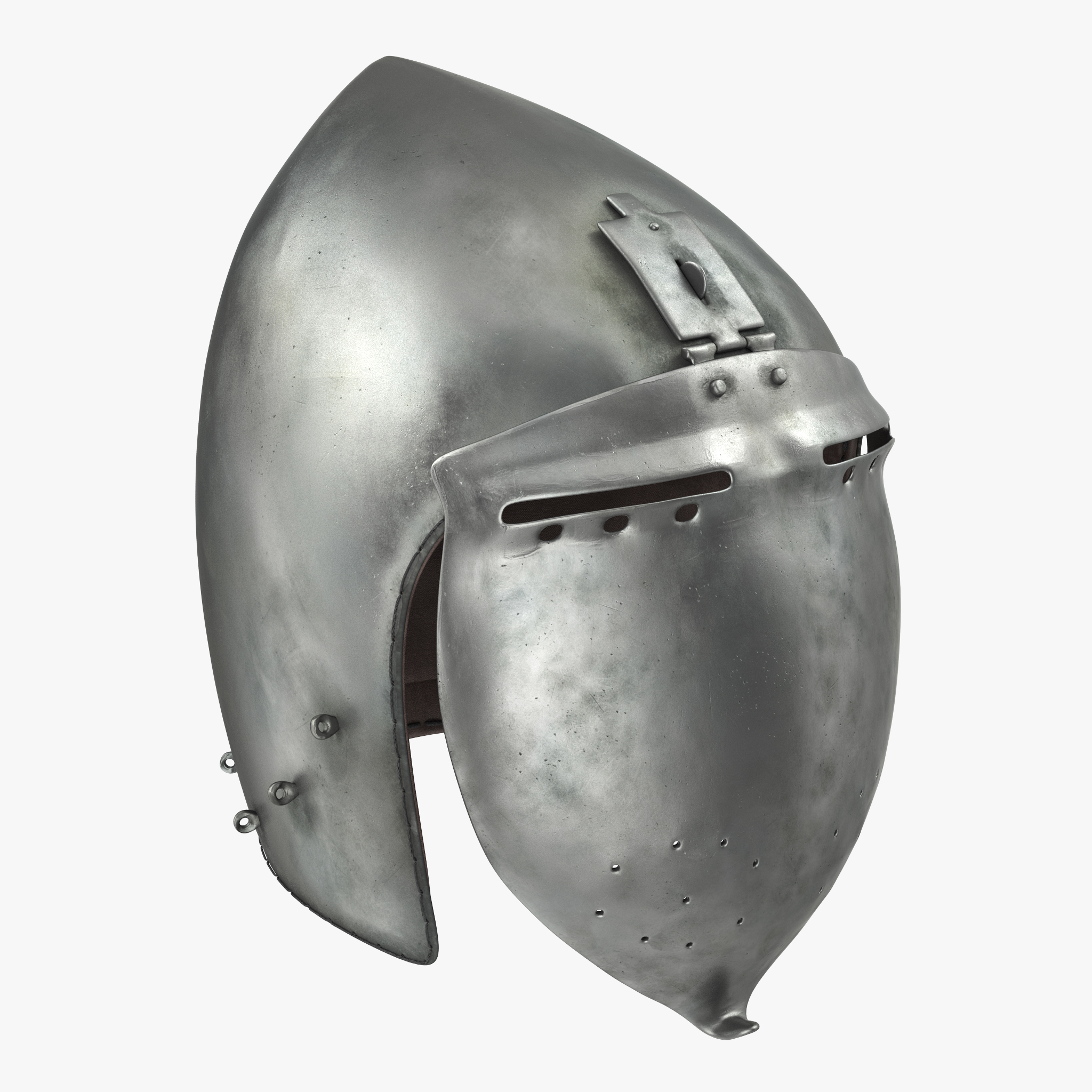 Klappvisier Bascinet Helmet 3D Model
