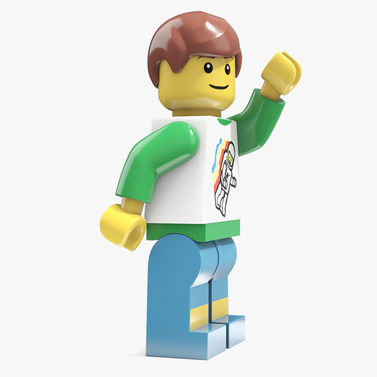 3D model Minifigure LEGO Teenager Rigged for Maya