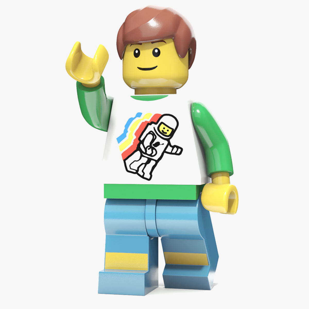 3D model Minifigure LEGO Teenager Rigged for Maya