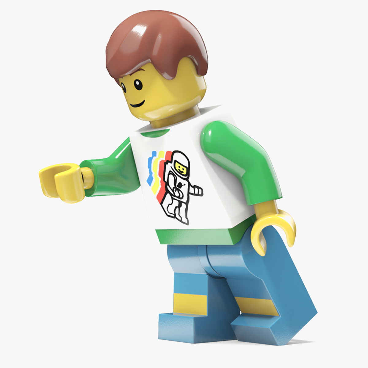 3D model Minifigure LEGO Teenager Rigged for Maya