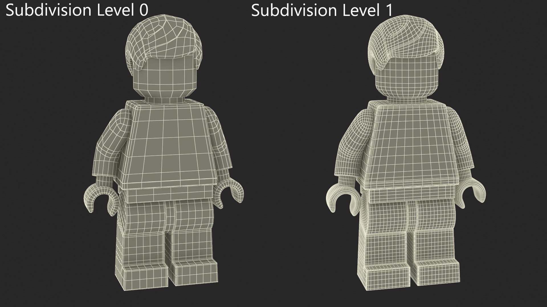 3D model Minifigure LEGO Teenager Rigged for Maya