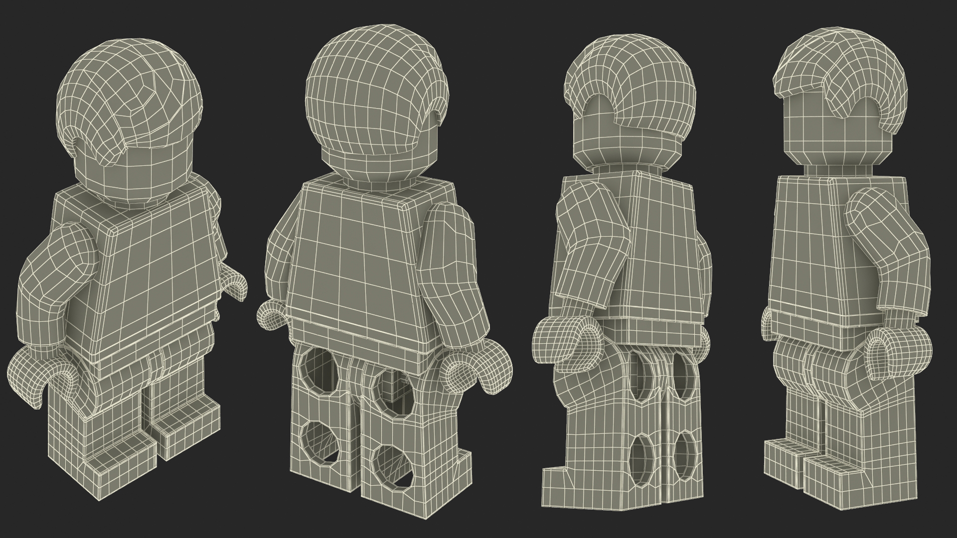 3D model Minifigure LEGO Teenager Rigged for Maya