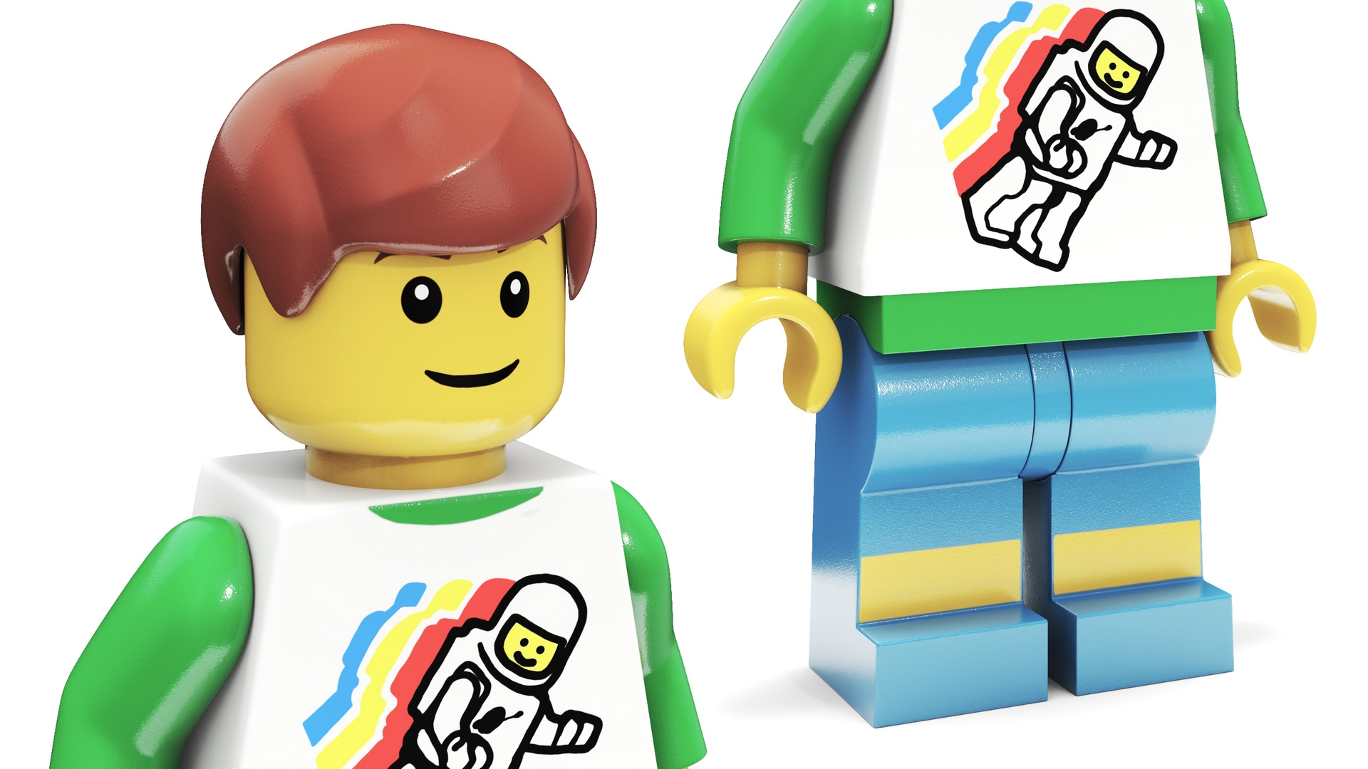 3D model Minifigure LEGO Teenager Rigged for Maya