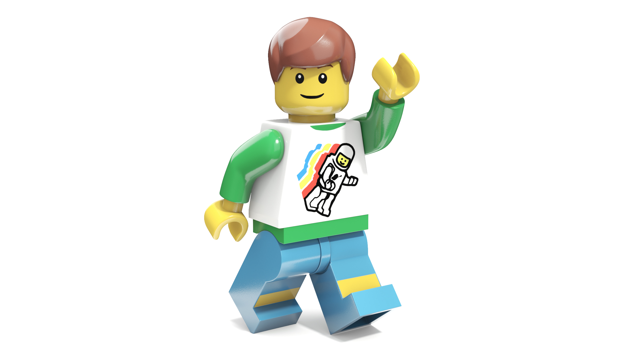 3D model Minifigure LEGO Teenager Rigged for Maya