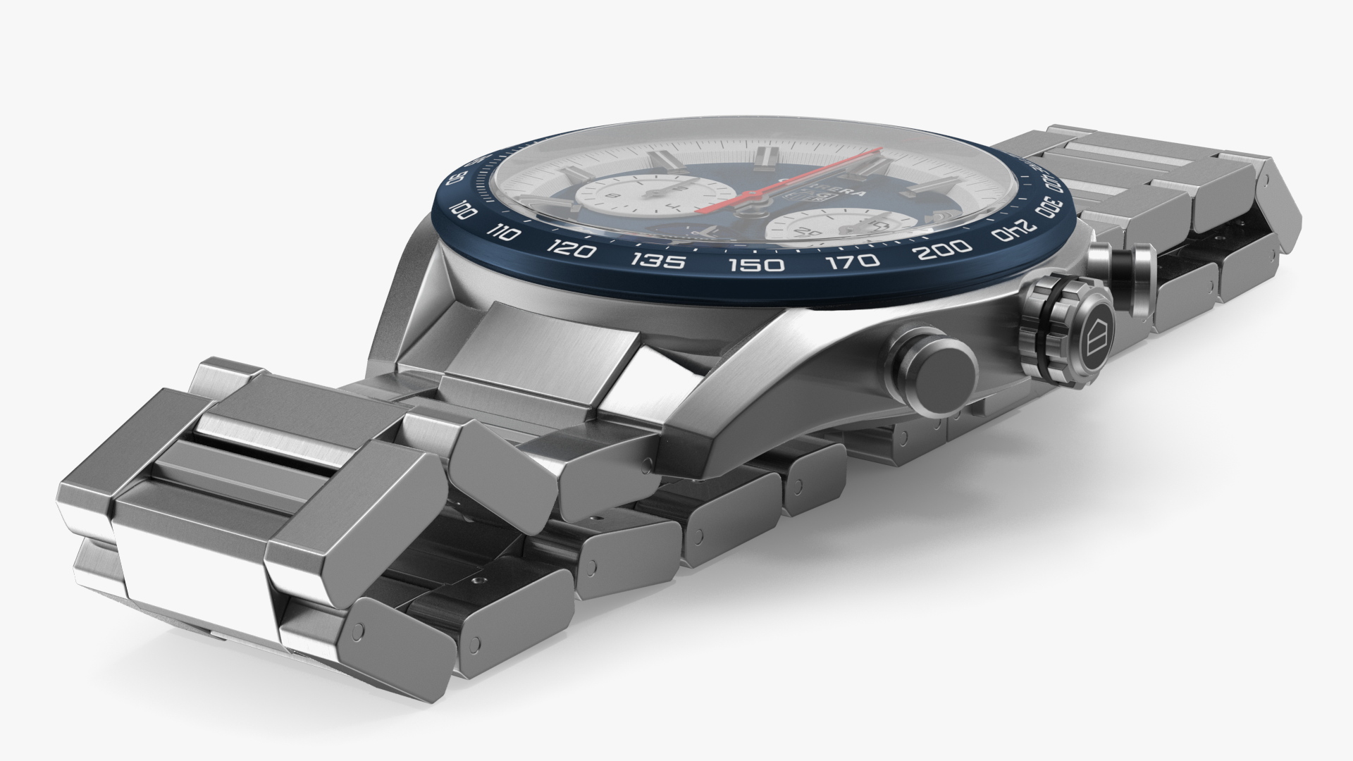 3D Tag Heuer Carrera Dial Blue Open Strap model