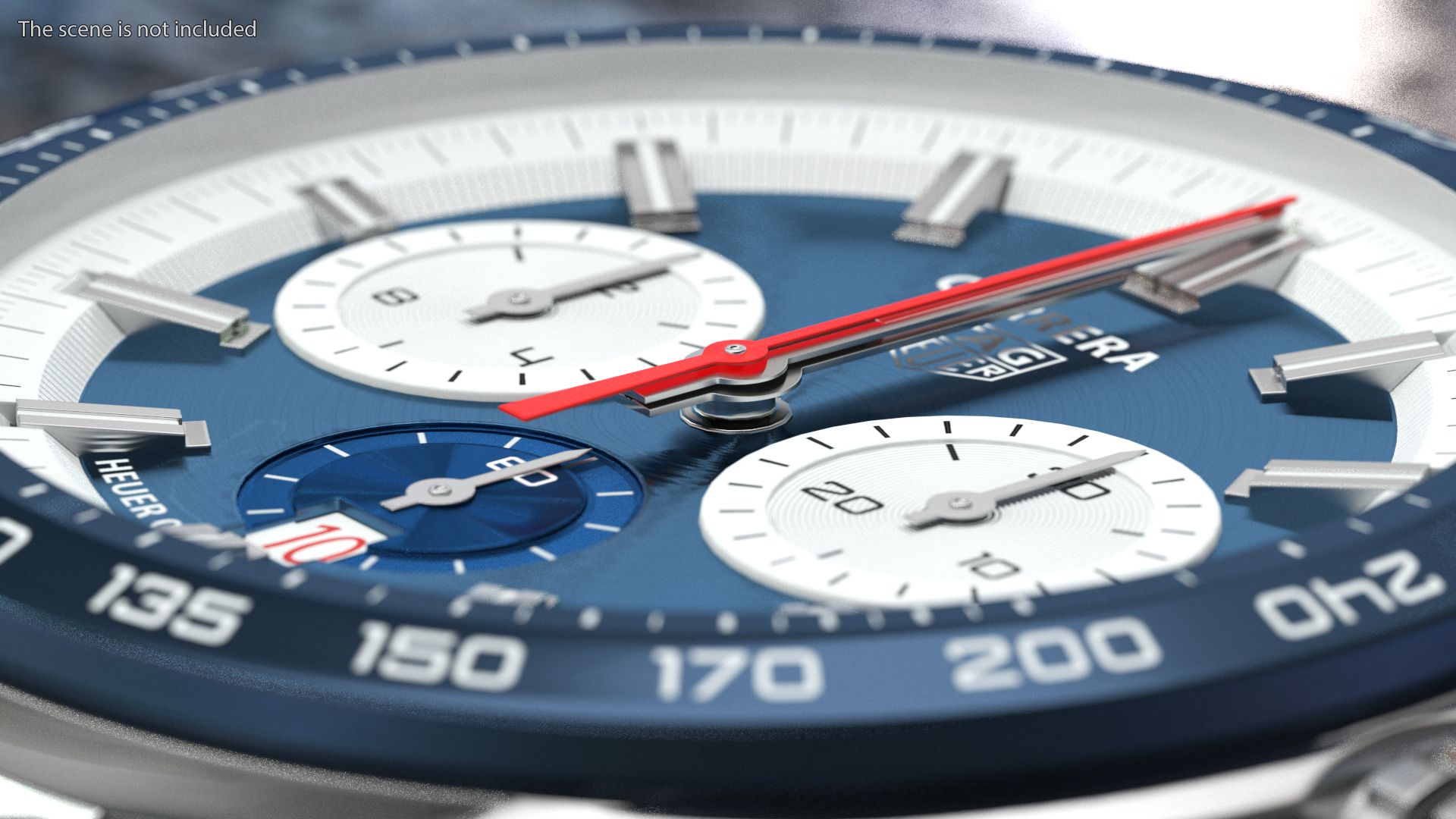 3D Tag Heuer Carrera Dial Blue Open Strap model