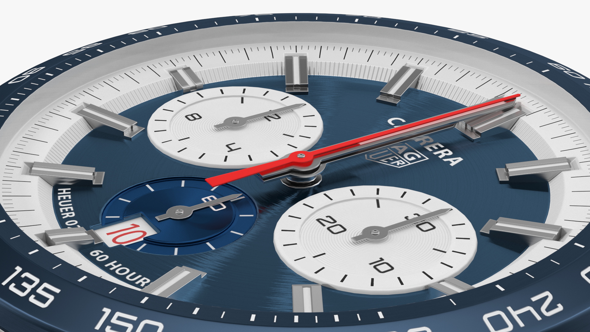3D Tag Heuer Carrera Dial Blue Open Strap model