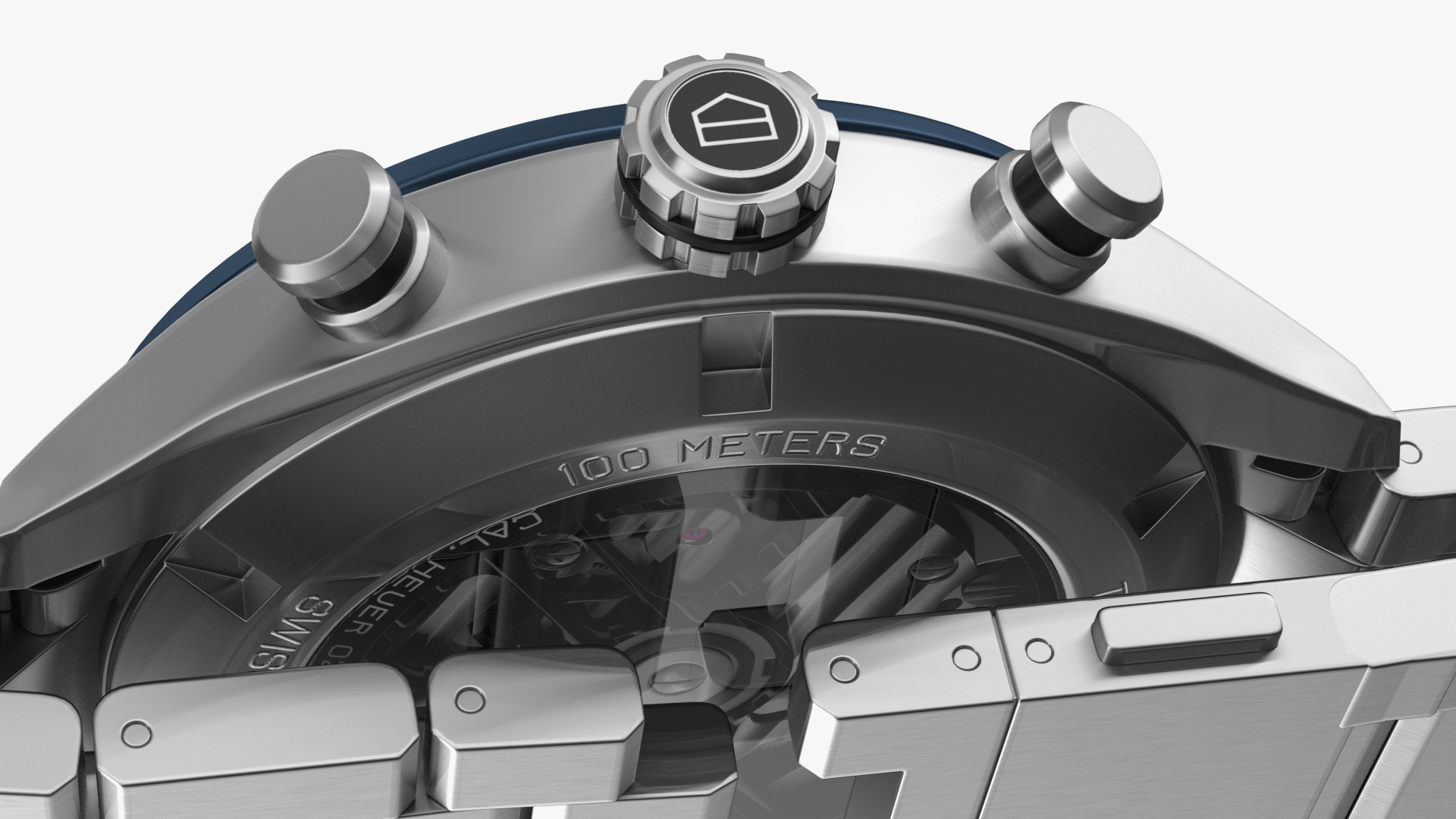 3D Tag Heuer Carrera Dial Blue Open Strap model