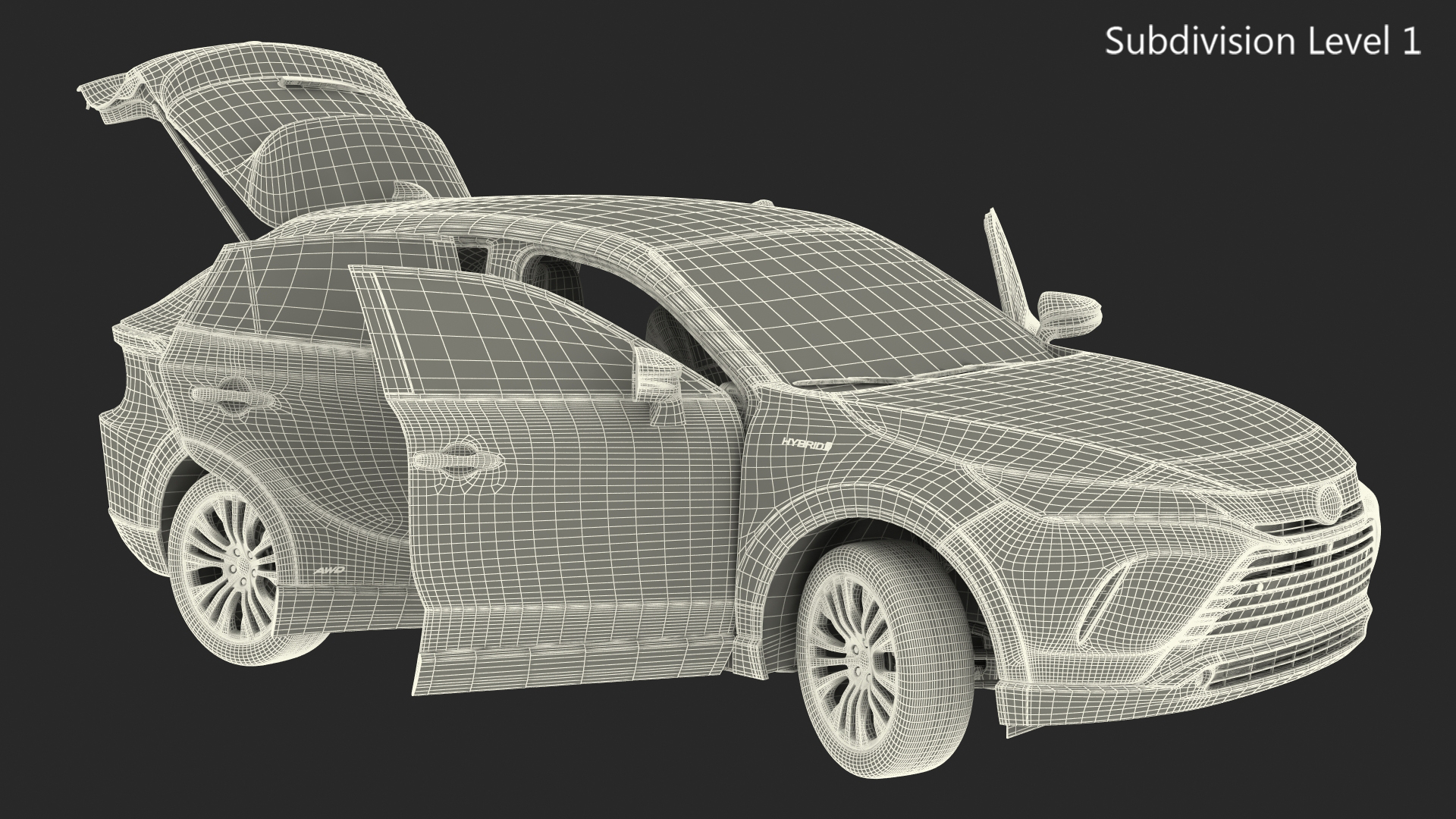 Toyota Venza 2021 Rigged 3D model