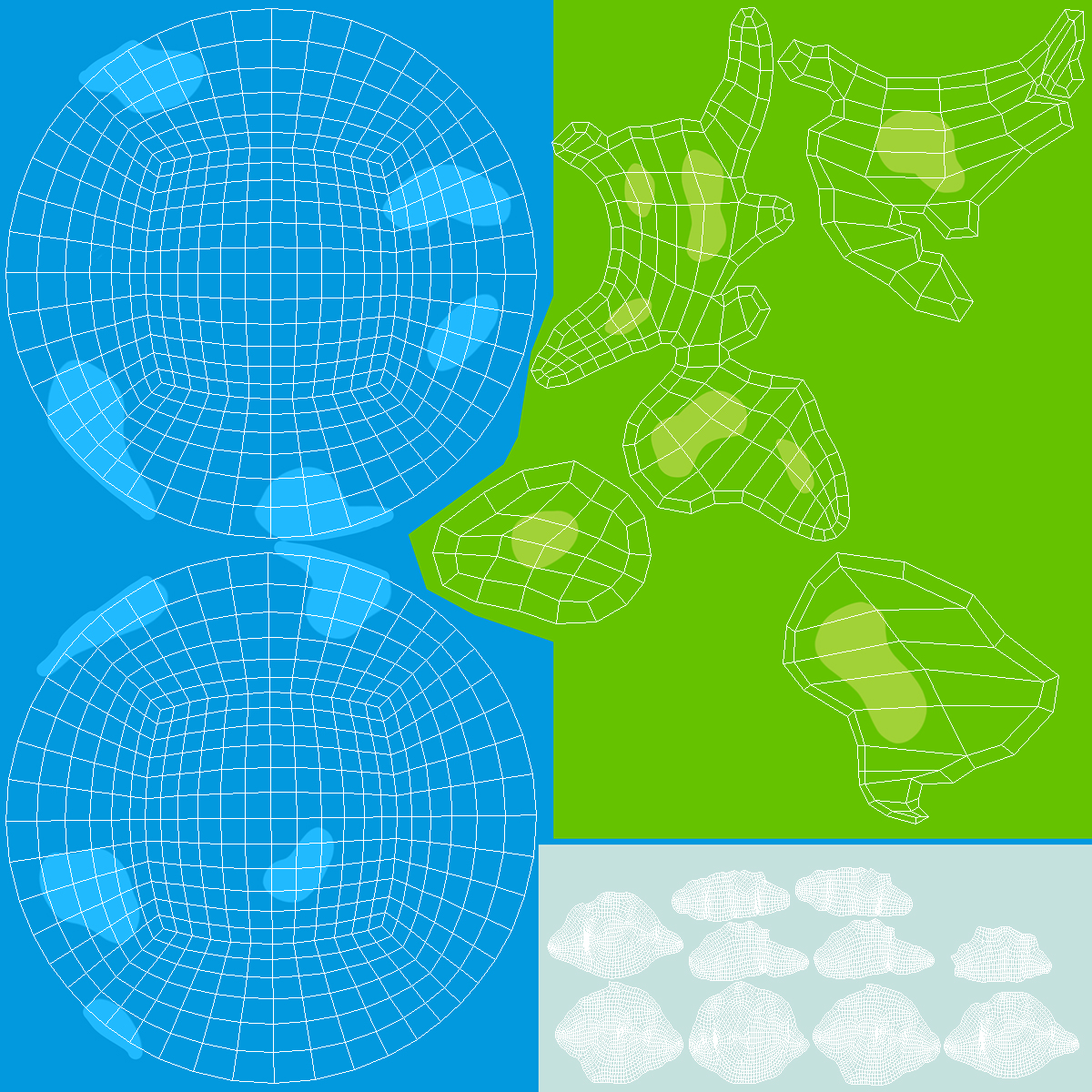 Cartoon Planet Earth with Clouds 3D
