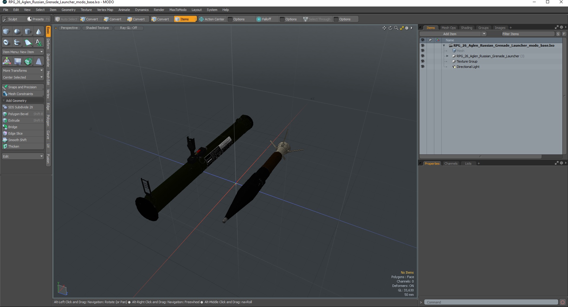 RPG 26 Aglen Russian Grenade Launcher 3D