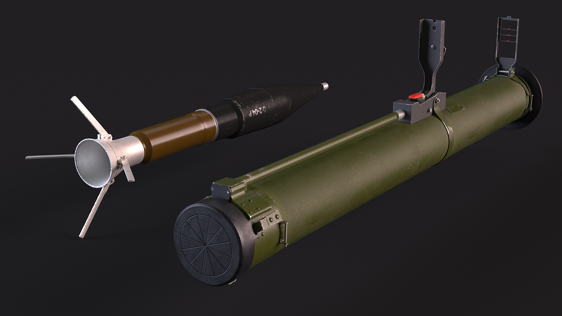 RPG 26 Aglen Russian Grenade Launcher 3D
