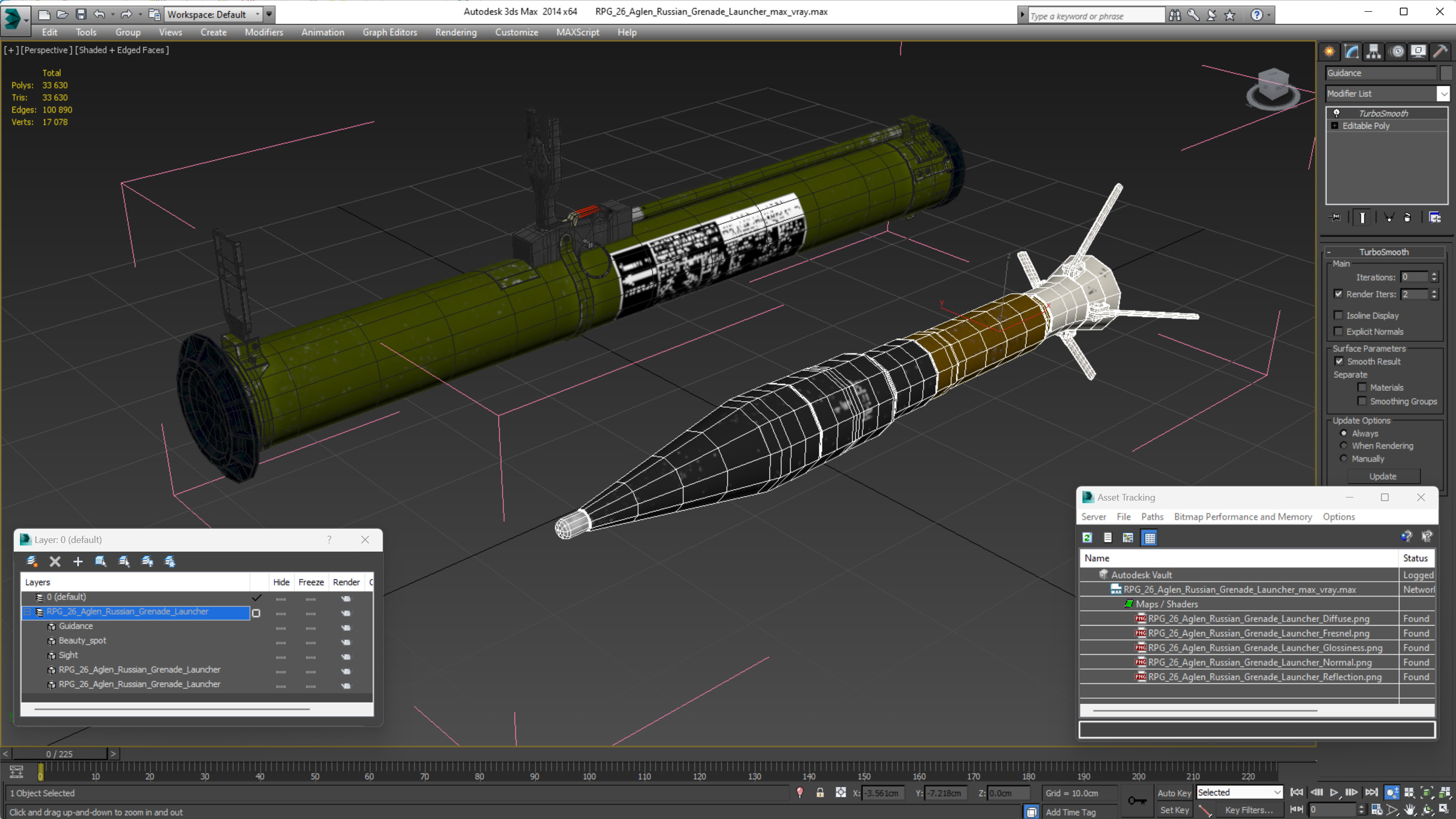 RPG 26 Aglen Russian Grenade Launcher 3D