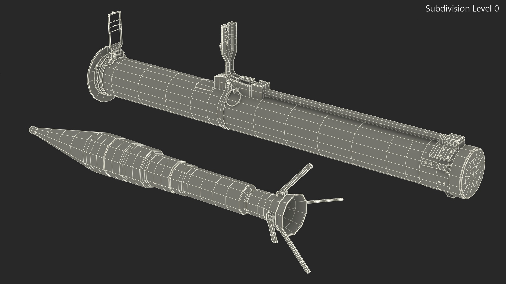 RPG 26 Aglen Russian Grenade Launcher 3D