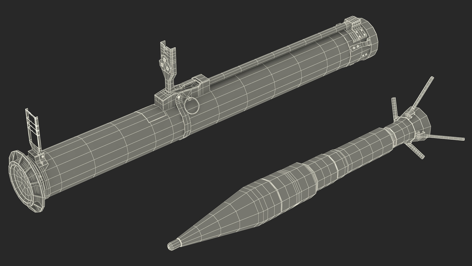 RPG 26 Aglen Russian Grenade Launcher 3D