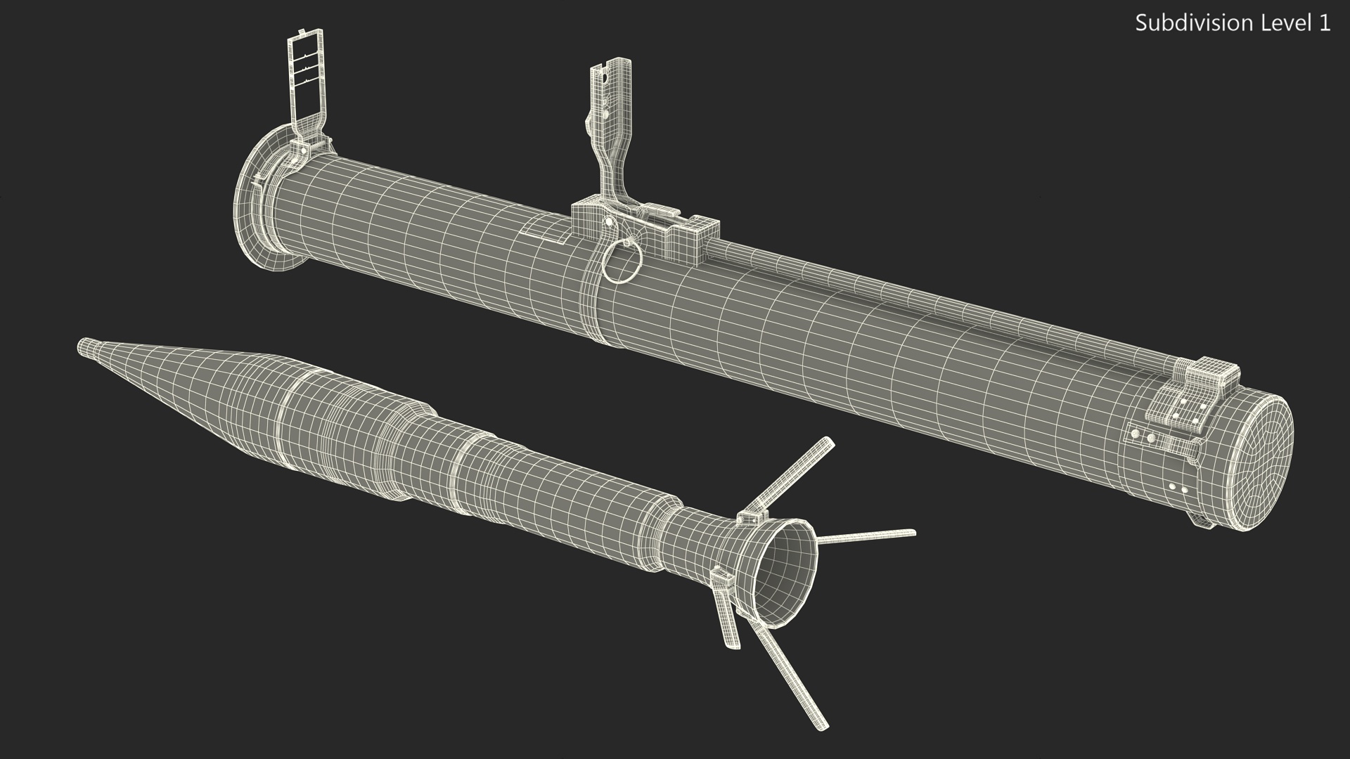 RPG 26 Aglen Russian Grenade Launcher 3D