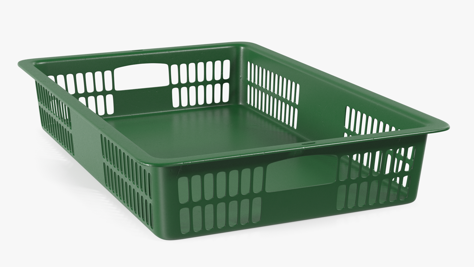 Green Plastic Crate 3D model