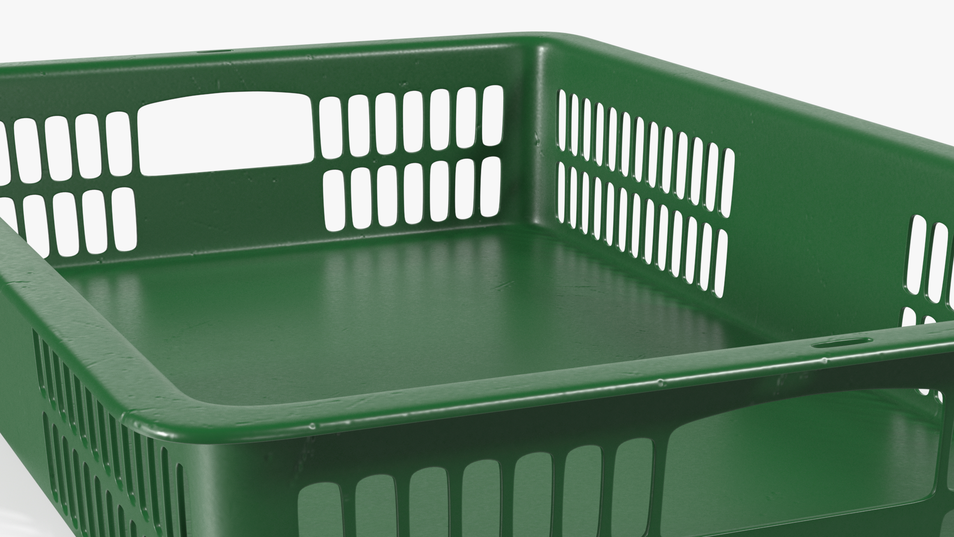 Green Plastic Crate 3D model