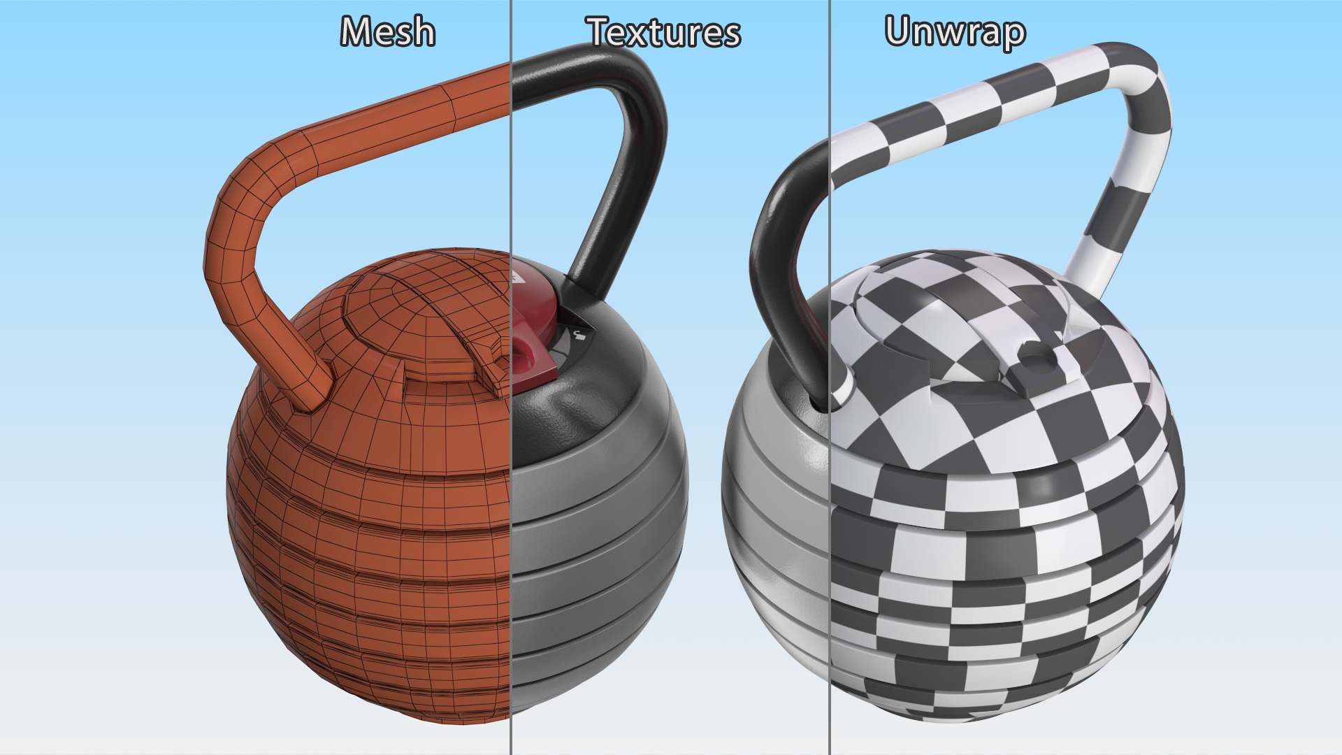 3D Adjustable Kettlebell Gray