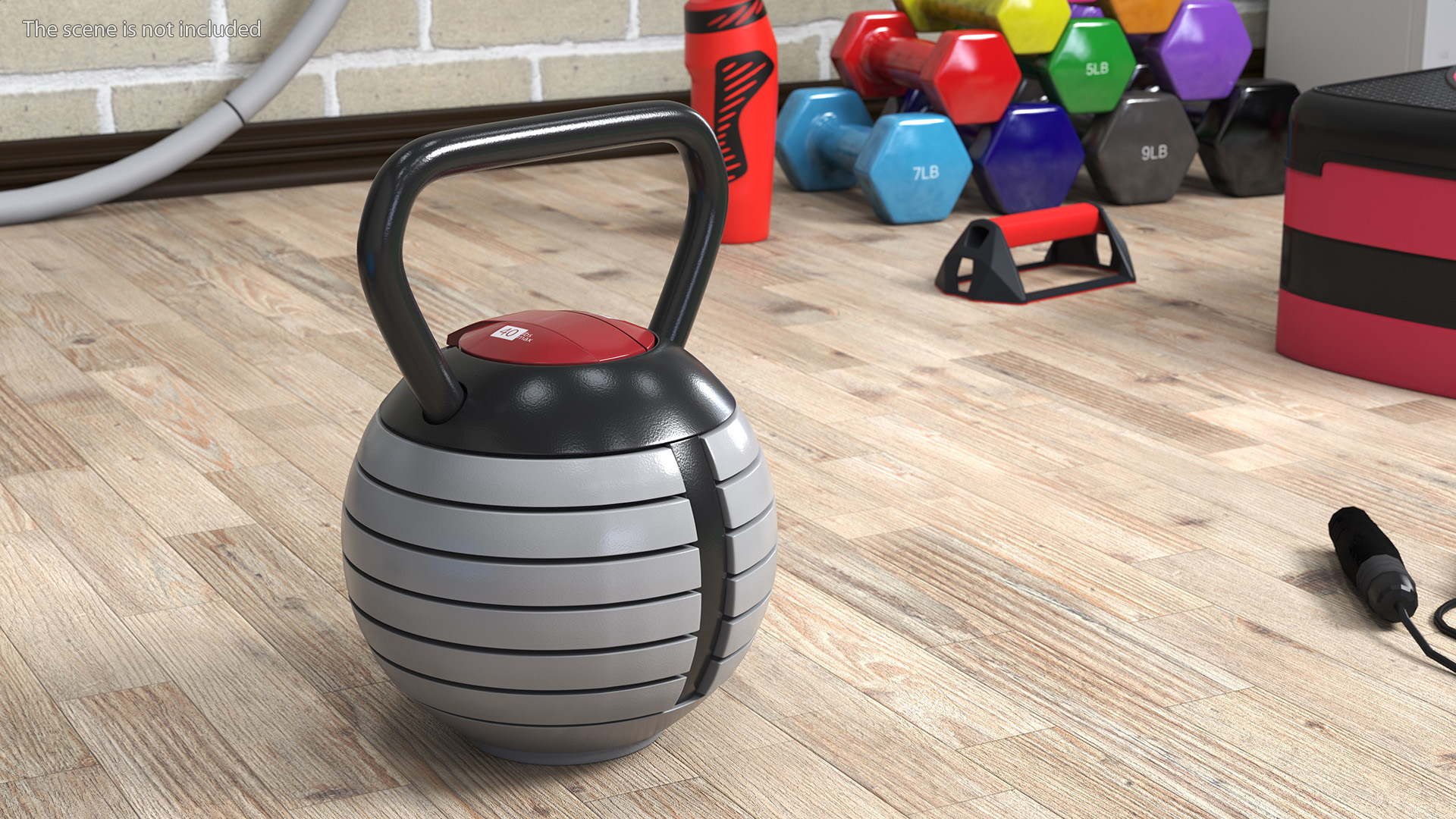 3D Adjustable Kettlebell Gray