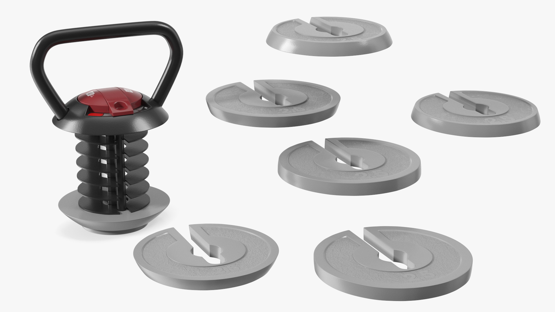 3D Adjustable Kettlebell Gray